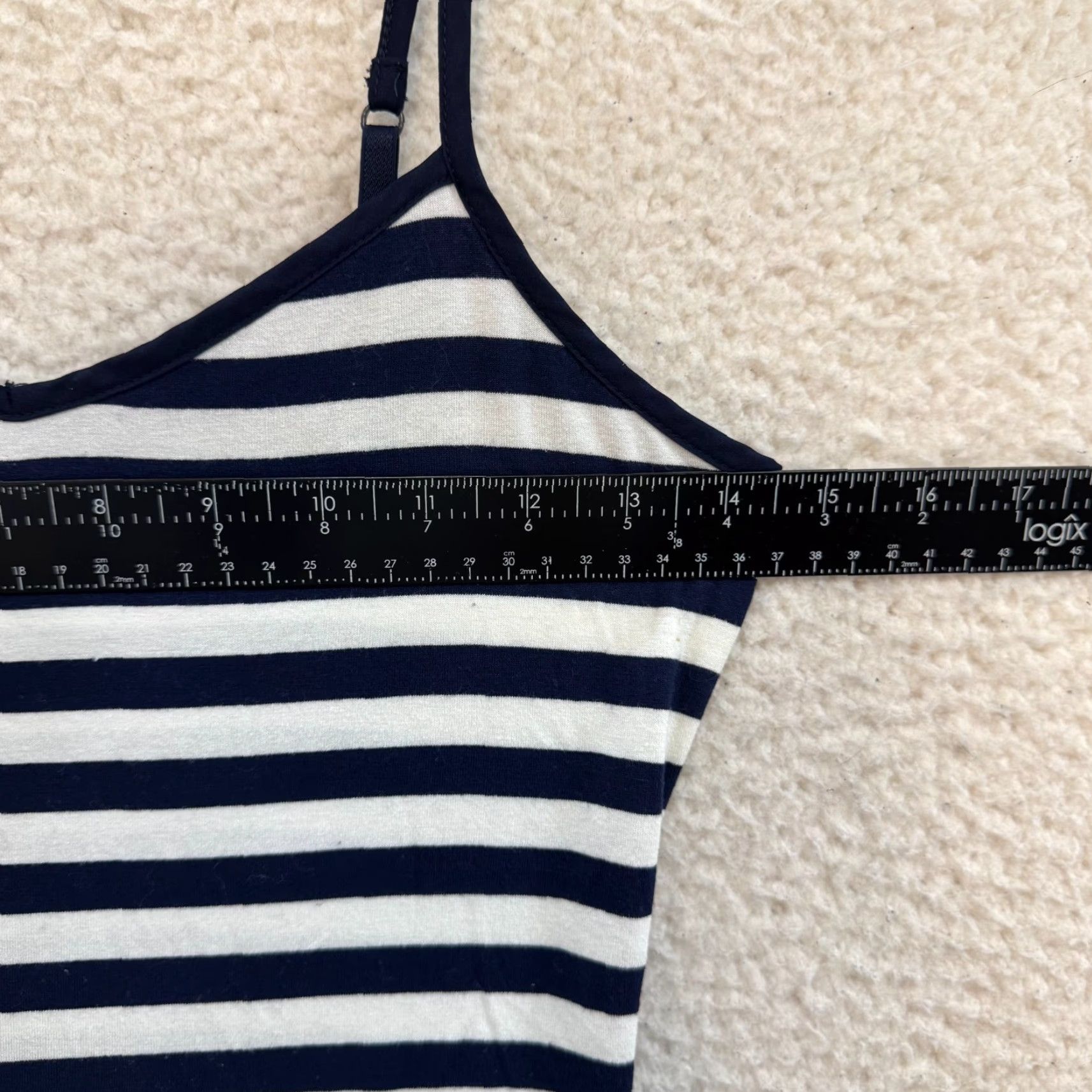 Express Y2K Vintage Camisole Tank Top XS Navy Blue White Striped Coastal Natutical Shirt XS Womens Size XS / US 0-2 / IT 36-38 - 6 Thumbnail