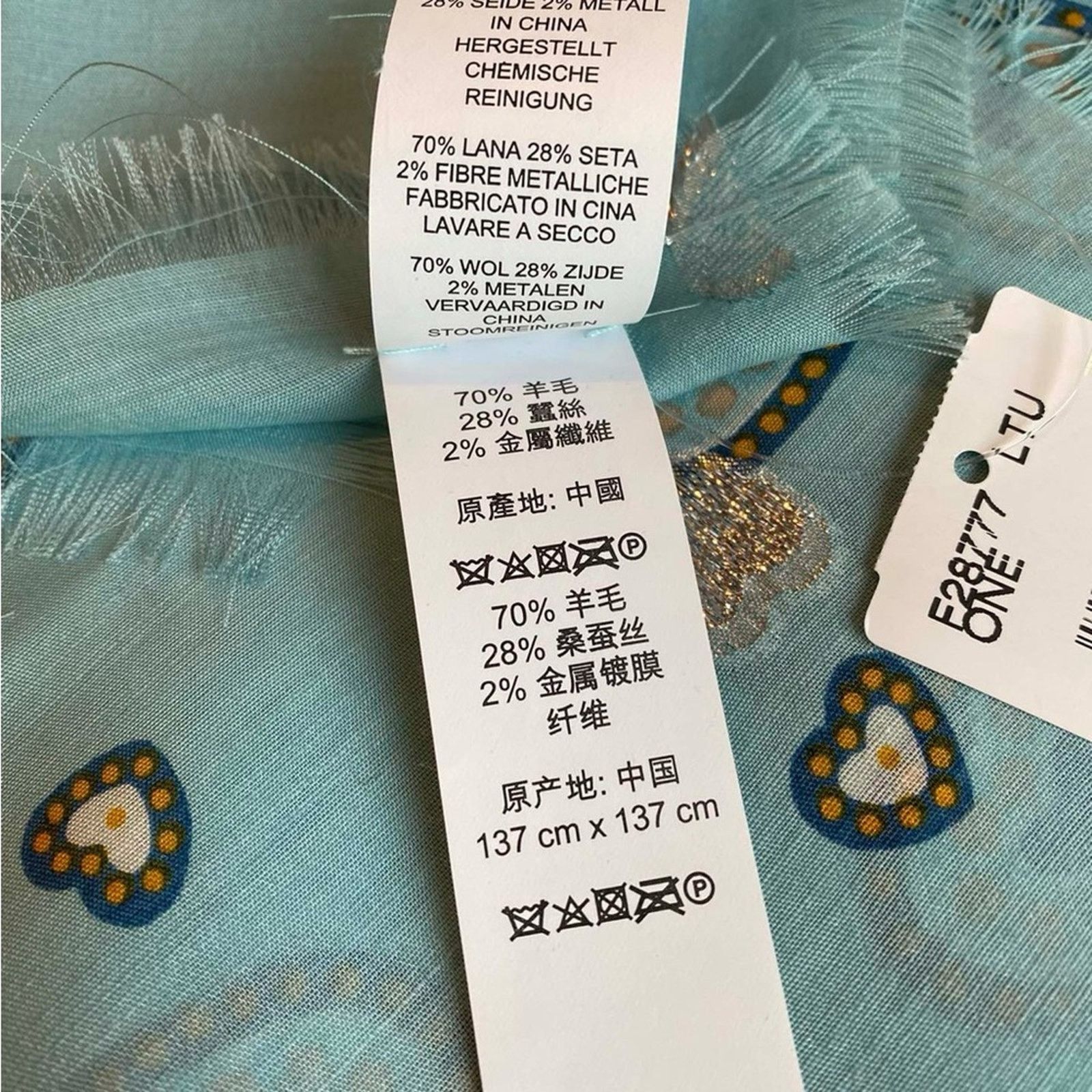 Coach Coach Western Heart Oversized Square Scarf Size ONE SIZE - 3 Thumbnail