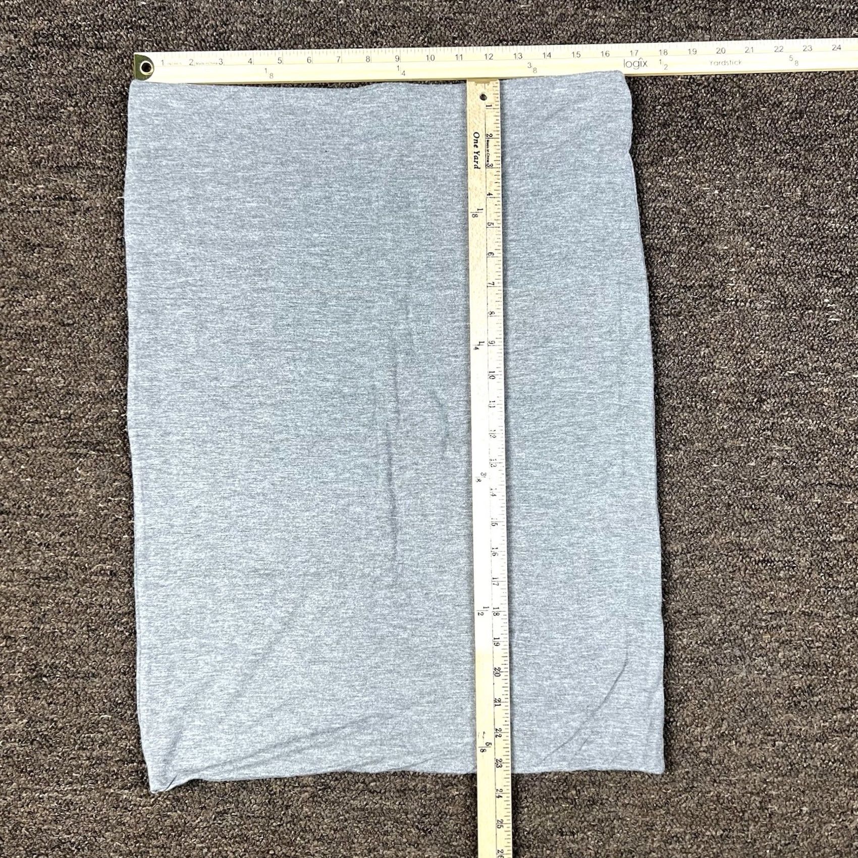 Loft VINTAGE: The Loft Casual Stylish Gray Stretch Fit Straight Skirt Womens Large Knee Length Size 36" / US 14 / IT 50 - 6 Thumbnail