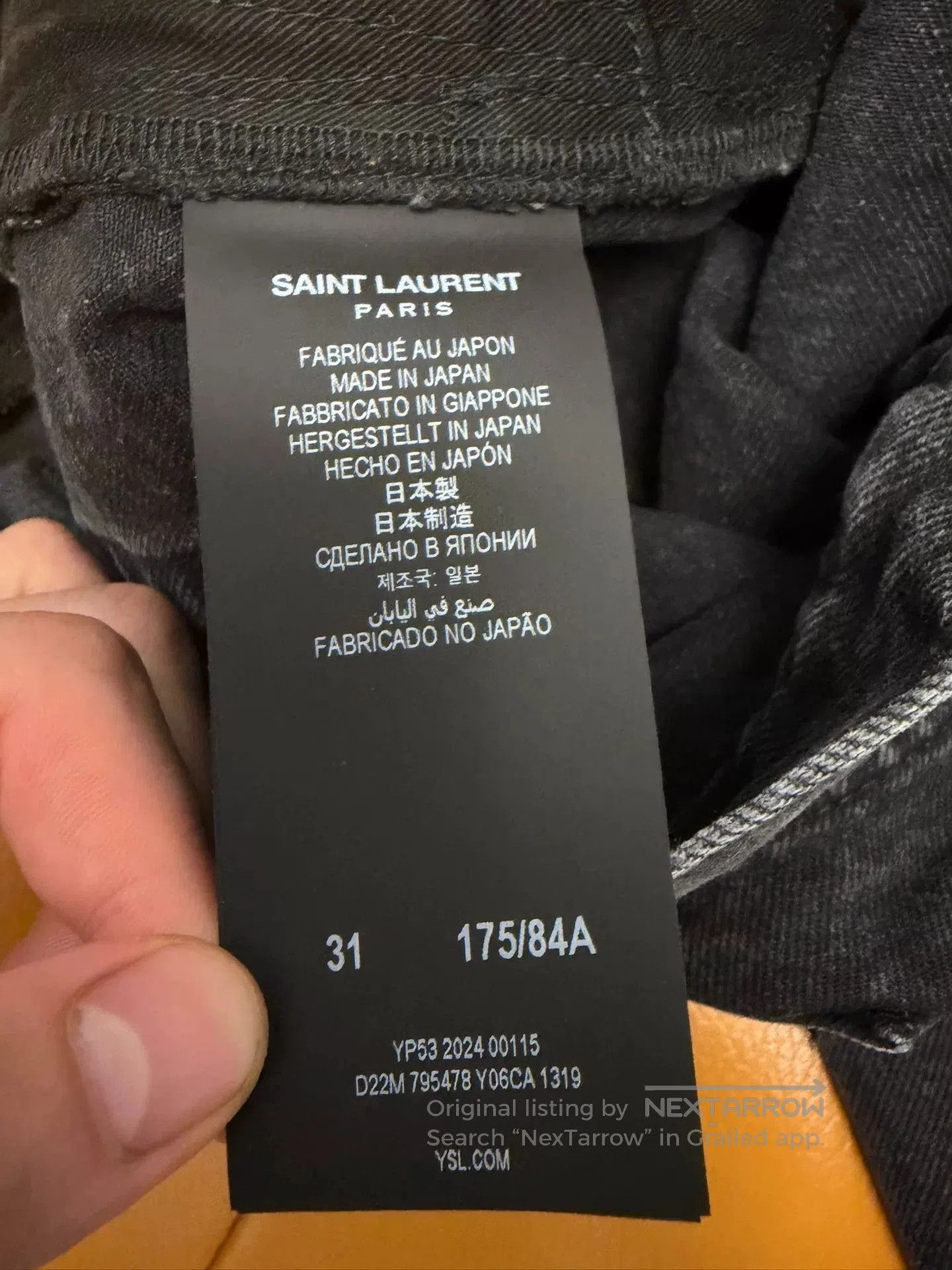 Saint Laurent Paris Saint Laurent Black High-Waist Straight Jeans. Size US 32 / EU 48 - 4 Thumbnail