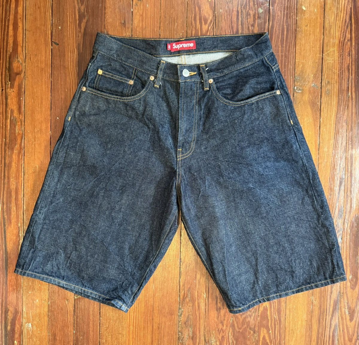 Supreme Supreme New York Baggy Denim Shorts Jorts Blue SS24 | Grailed