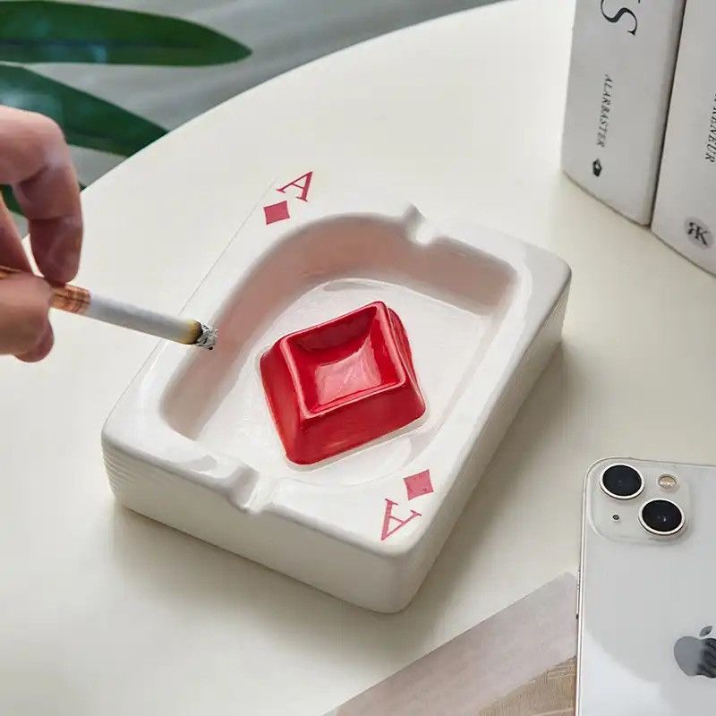 Designer Creative Playing Card Ashtray Size ONE SIZE - 5 Thumbnail