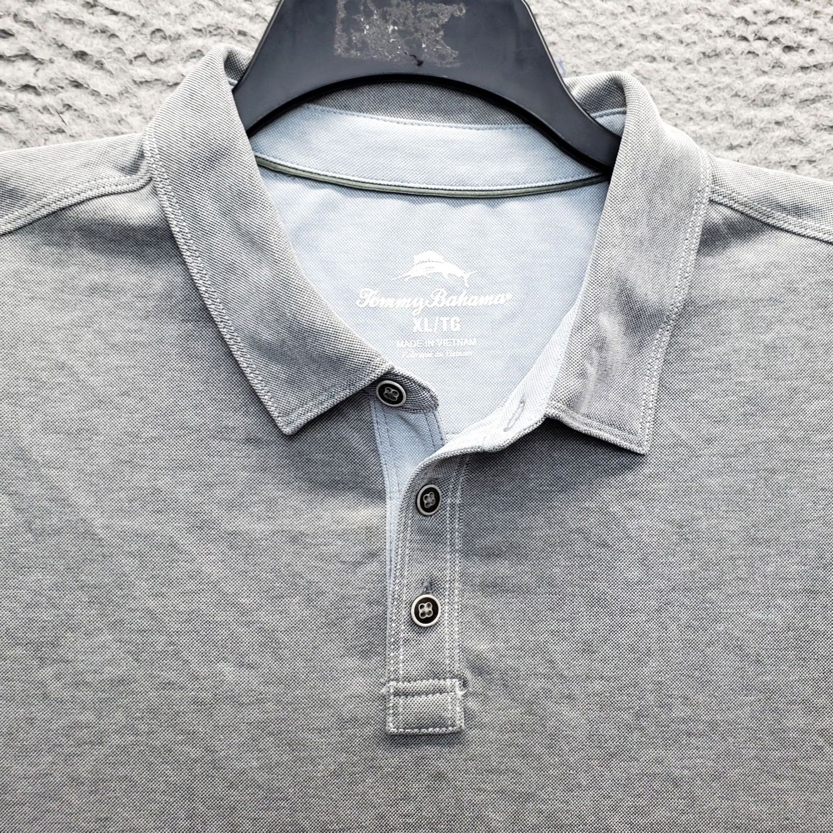 Tommy Bahama Tommy Bahama Polo Shirt Mens XL Gray Tencel Blend Short-Sleeve Collared Side Slit Polo Shirt XL Mens Gray Size US XL / EU 56 / 4 - 5 Thumbnail