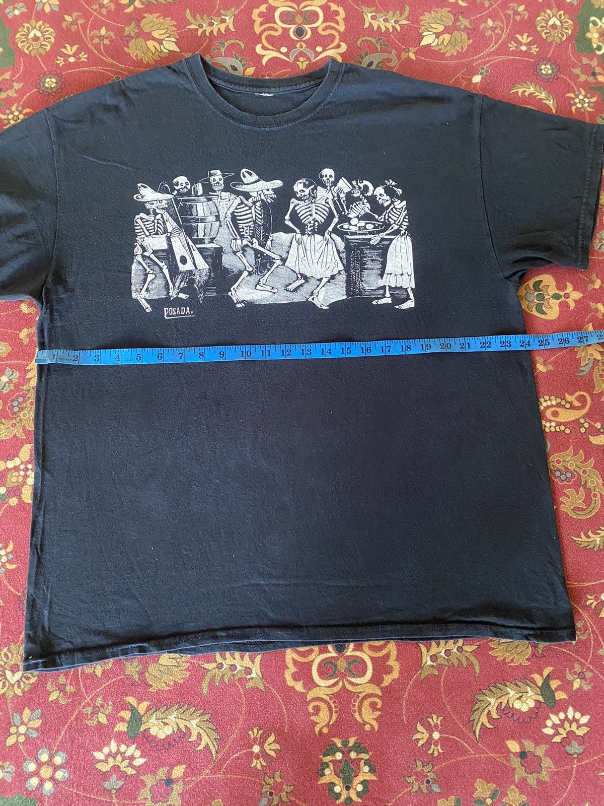 Vintage Vintage Y2k Posana Skull Cowboy Tee Size US XL / EU 56 / 4 - 5 Thumbnail
