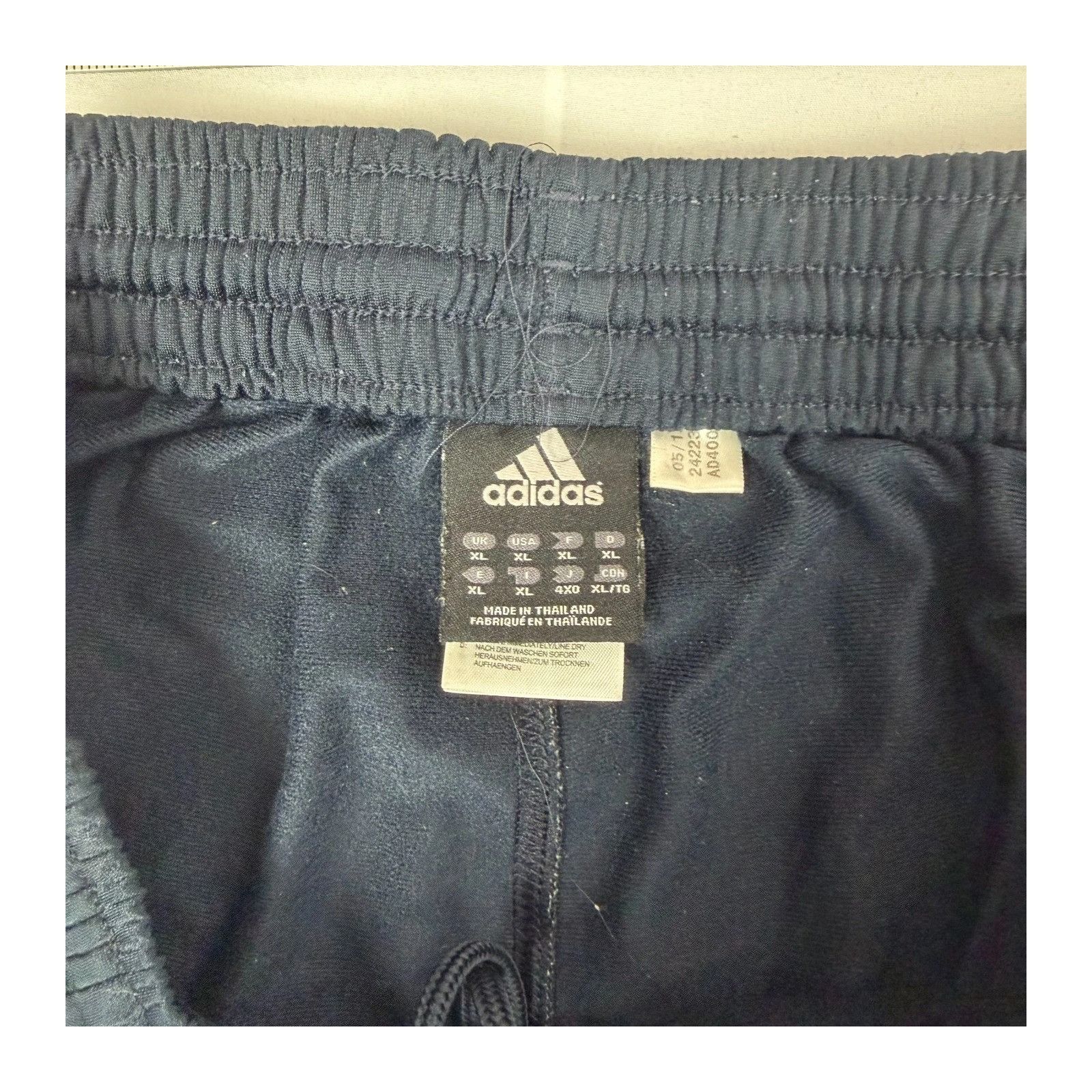 Adidas Adidas Track Pants Mens XL Navy Blue 3 Stripe Athletic Jogge Size US 26 / EU 42 - 2 Thumbnail