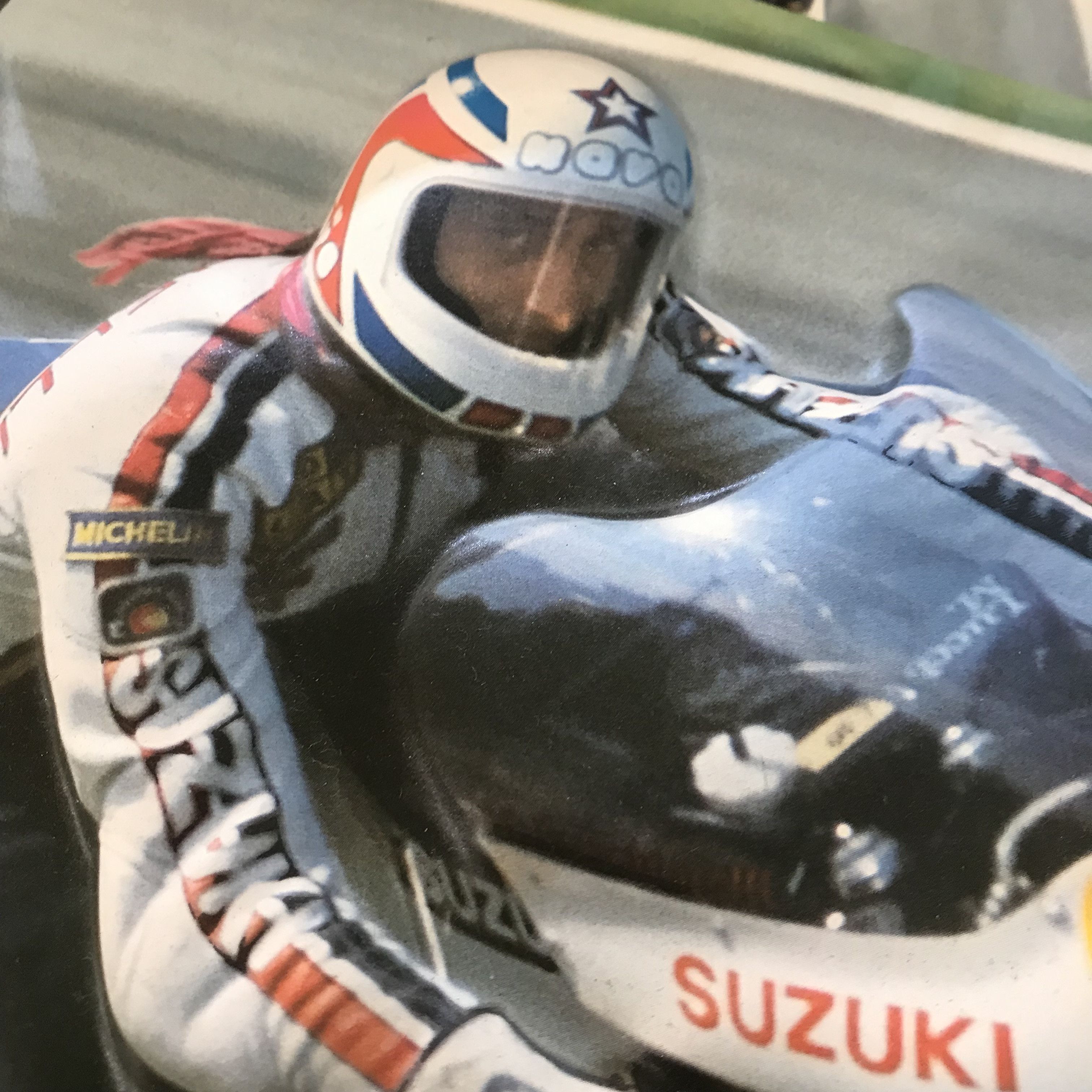 Vintage Vintage Nova Helmet Poster GIANFRANCO BONERA Motorcycle Size ONE SIZE - 3 Thumbnail