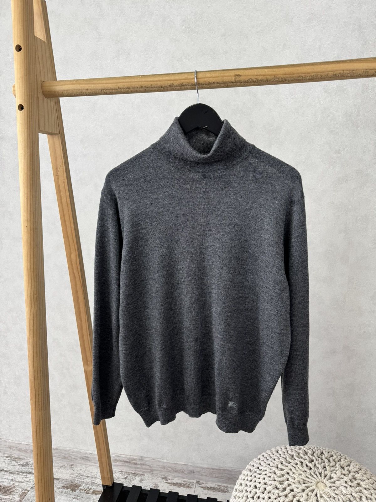 Burberry Burberrys vintage roll neck sweater made in England Size US L / EU 52-54 / 3 - 1 Thumbnail