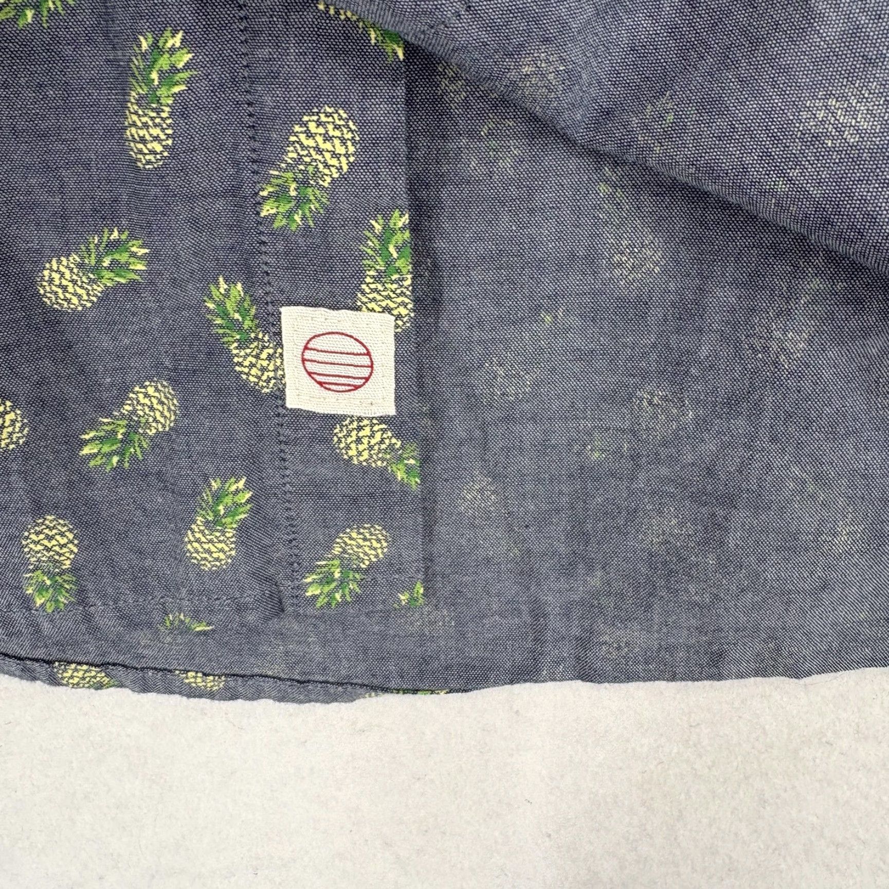 Marine Layer Marine Layer Shirt Mens M Blue Pineapple Graphic Short Sleeve Button Up Size US M / EU 48-50 / 2 - 4 Thumbnail