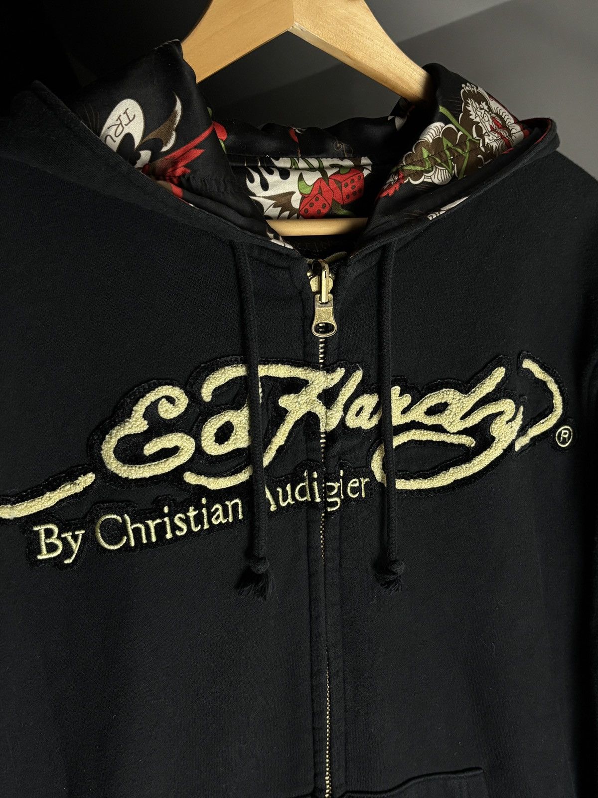 Ed Hardy Ed Hardy By Christian Audigier reversible „Do Or Die” Hoodie Size US L / EU 52-54 / 3 - 4 Thumbnail
