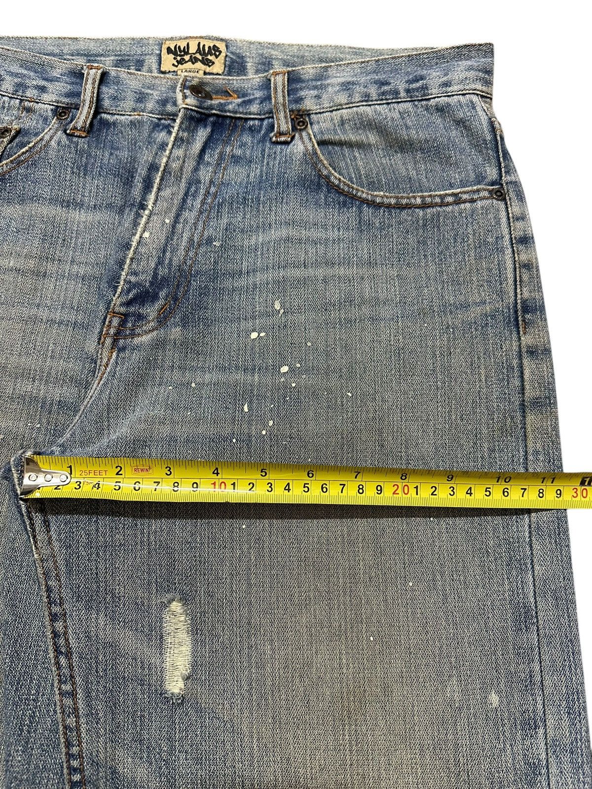 Japanese Brand Vintage Japanese Nylaus Faded Distressed Baggy Jeans Size US 32 / EU 48 - 15 Thumbnail