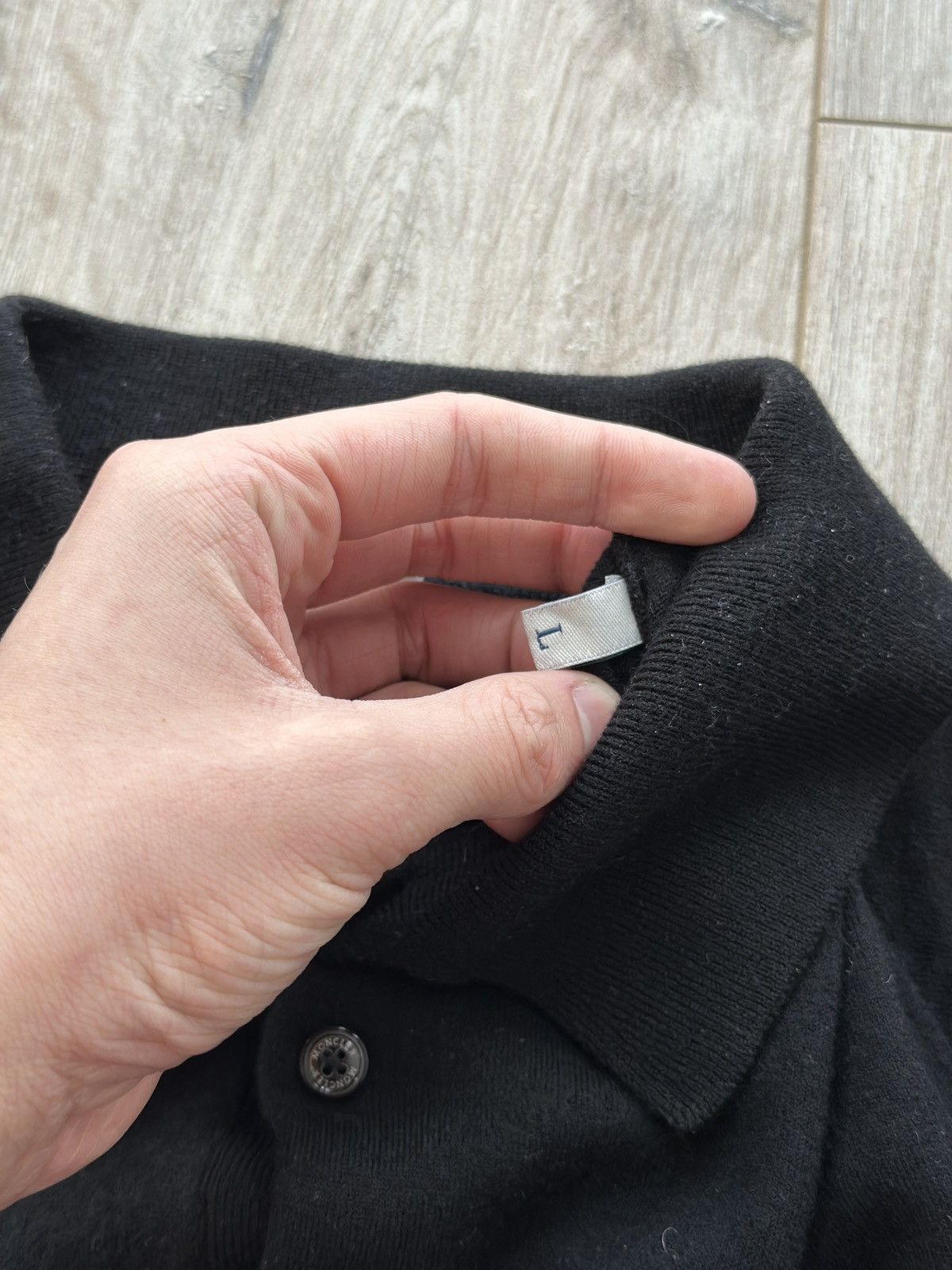 Moncler Original Moncler Men Wool Black Polo Shirt size S Size US S / EU 44-46 / 1 - 7 Thumbnail