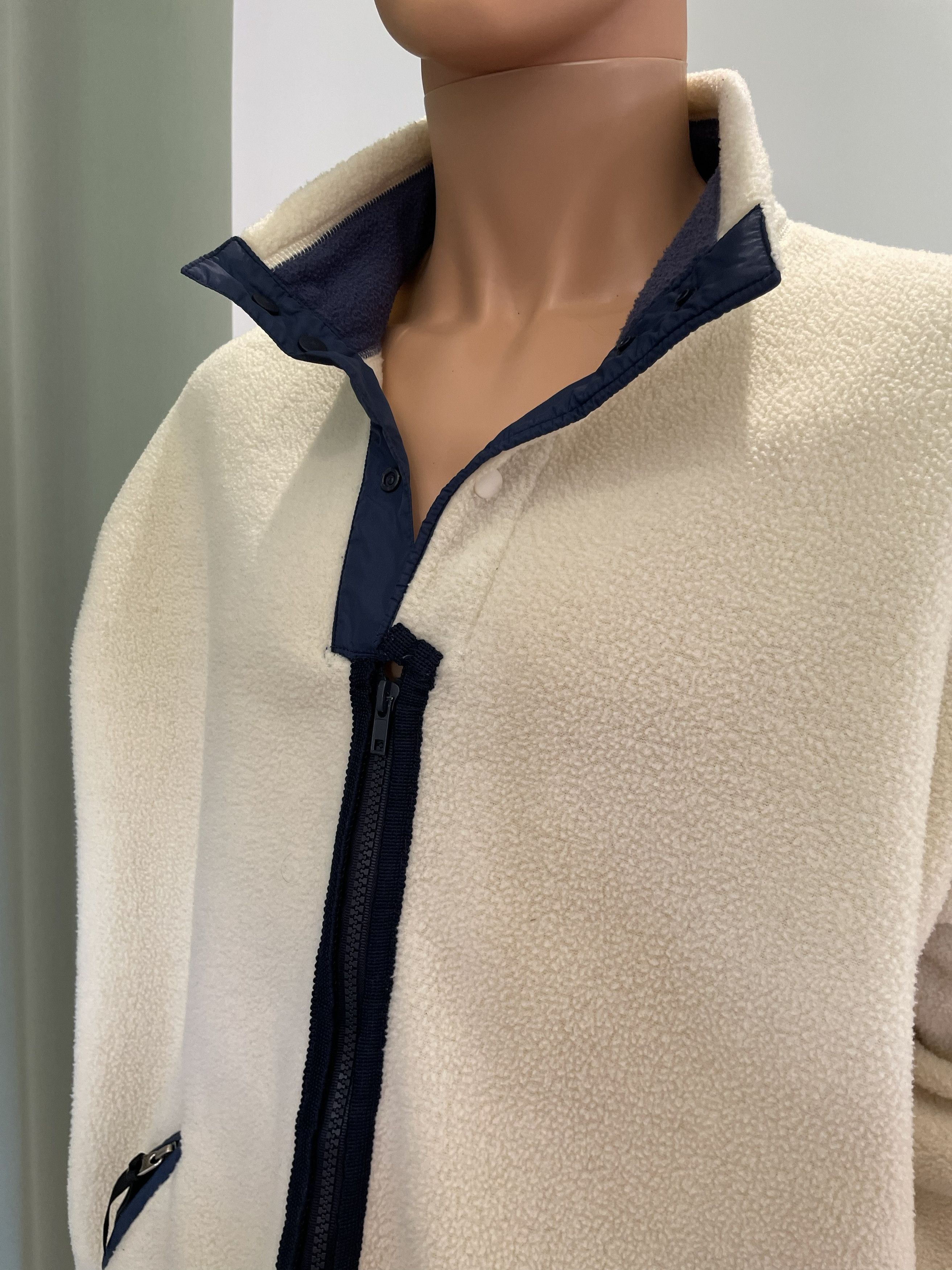 Patagonia 1995 Patagonia Synchilla Full-Zip Fleece - Cream/Navy - L Size US L / EU 52-54 / 3 - 6 Thumbnail
