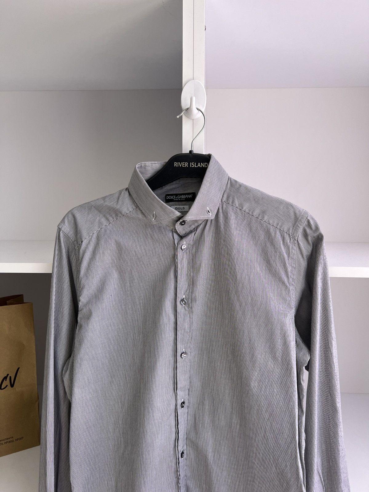 Dolce & Gabbana × Vintage Vintage Dolce Gabbana Grey Luxury Button up shirt Size US M / EU 48-50 / 2 - 9 Thumbnail