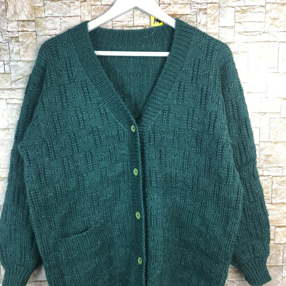 Vintage Japanese Brand Green Cardigan Knitwear #A938 Size M / US 6-8 / IT 42-44 - 5 Thumbnail