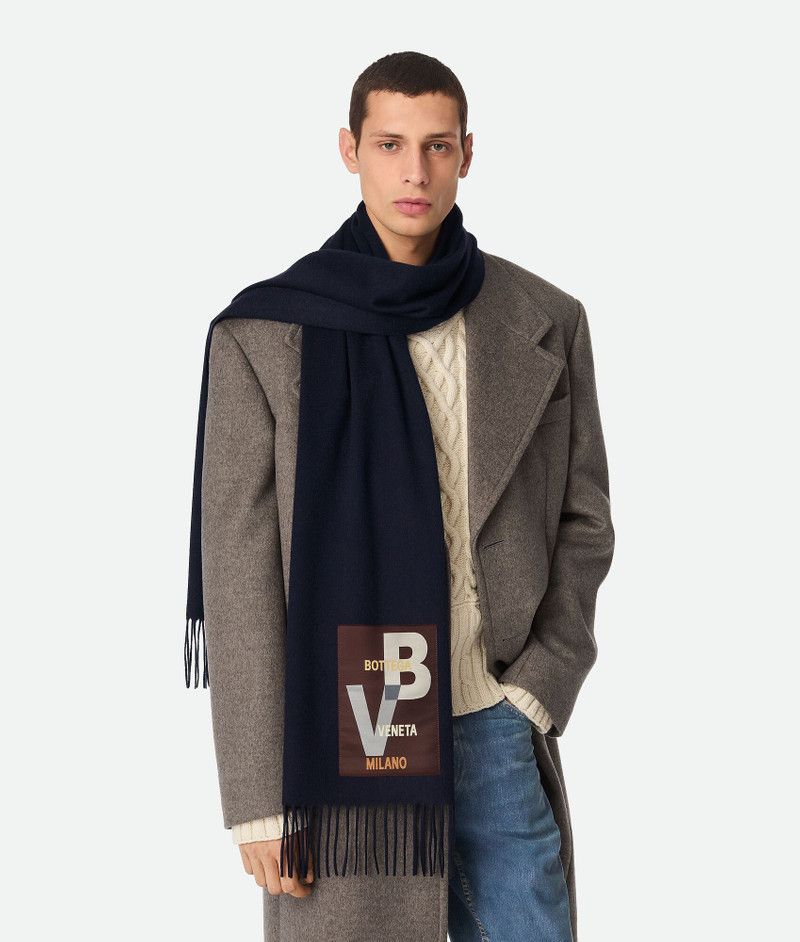 Bottega Veneta o1bcso1str0426 Size: OS / Cashmere Scarf in Navy Size ONE SIZE - 2 Thumbnail