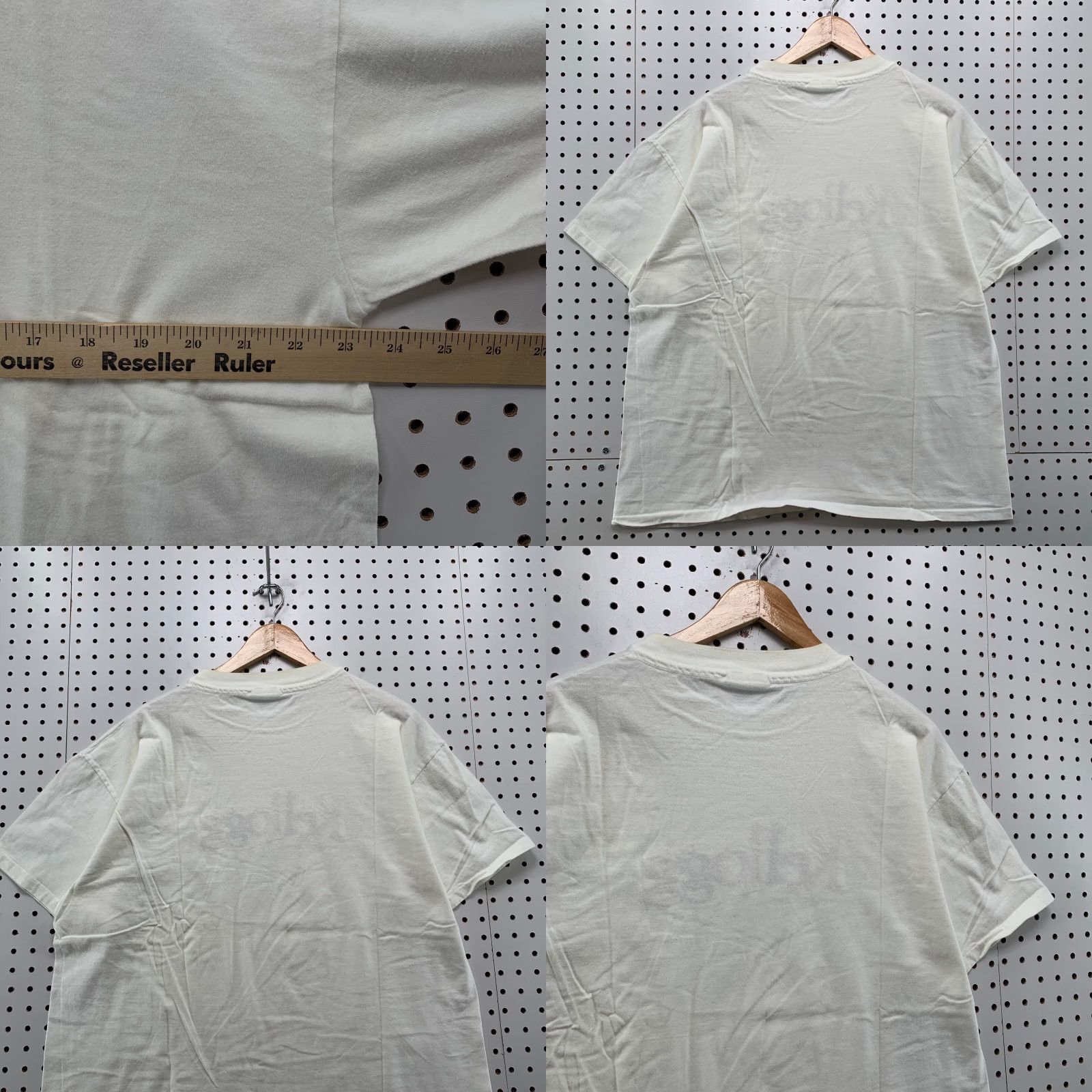 Hanes VINTAGE Kellogg Shirt Mens XL White Embroidered Single Stitch 23.5x27 T-Shirt Crew Neck Short Sleeve Size US XL / EU 56 / 4 - 9 Thumbnail