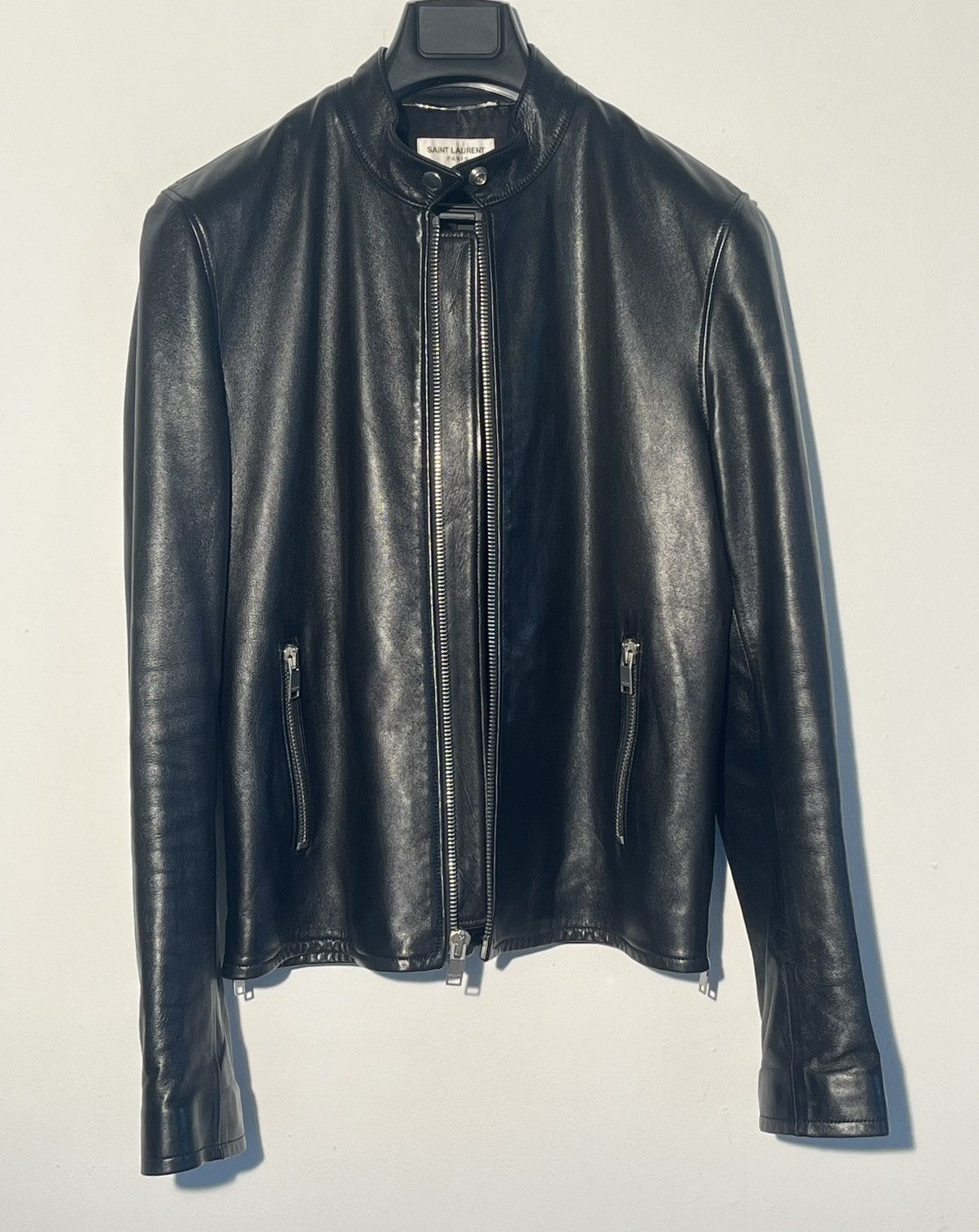 Saint Laurent Paris Saint Laurent 2017FW Cafe racer lambskin leather jacket Size US M / EU 48-50 / 2 - 2 Thumbnail
