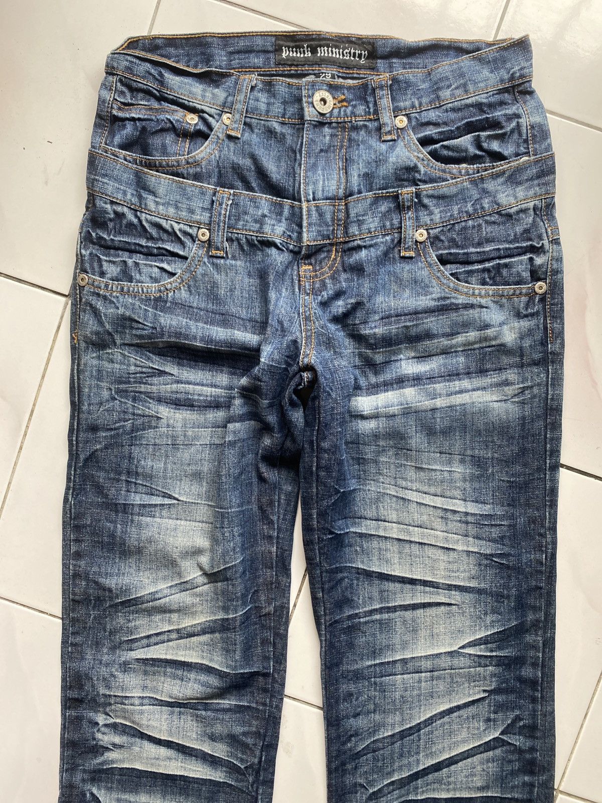 Japanese Brand × Seditionaries VINTAGE PUNK MINISTRY JAPAN BONDAGE DOUBLE WAIST JEANS RARE Size US 29 - 3 Thumbnail
