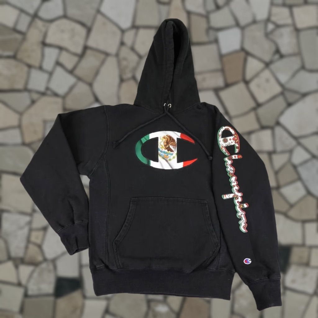 Champion Champion Reverse Weave Hoodie Mens Small Black Mexico Mexican Flag Weave Sweatshirt Zip? Size US S / EU 44-46 / 1 - 1 Thumbnail
