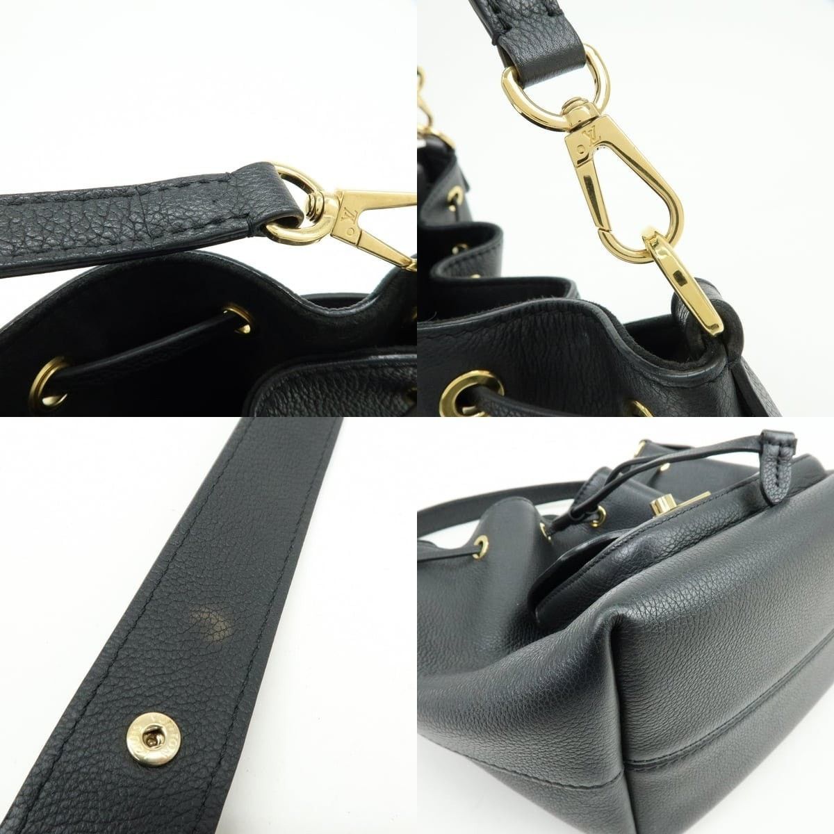 Louis Vuitton Louis Vuitton Lockme Bucket NV Calfskin Bucket Bag Black Size ONE SIZE - 4 Thumbnail