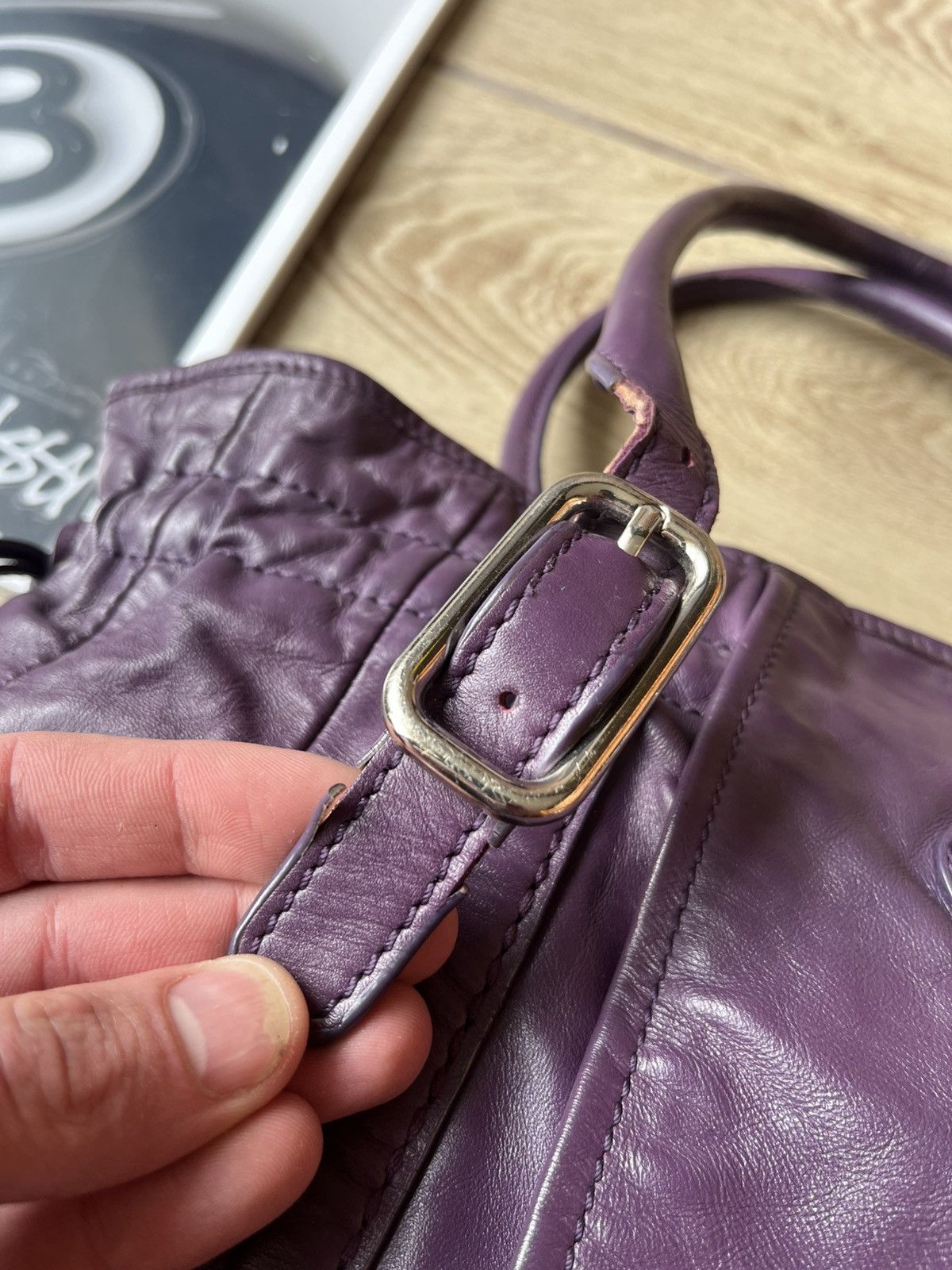 Authentic Tod’s G-Line Tote Bag Full Leather Purple