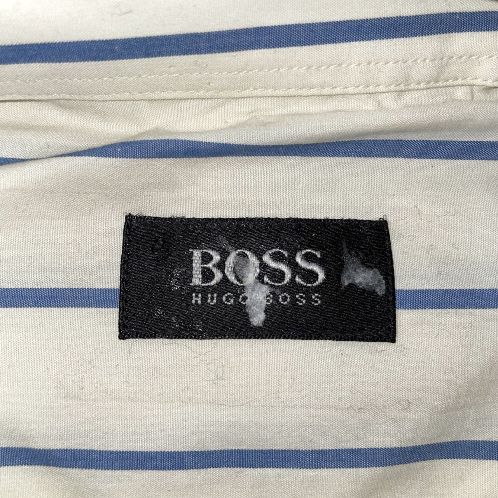 Hugo Boss HUGO BOSS Shirt Mens M White Striped Button-Up Long Sleeve Regular Size M Size US M / EU 48-50 / 2 - 3 Thumbnail