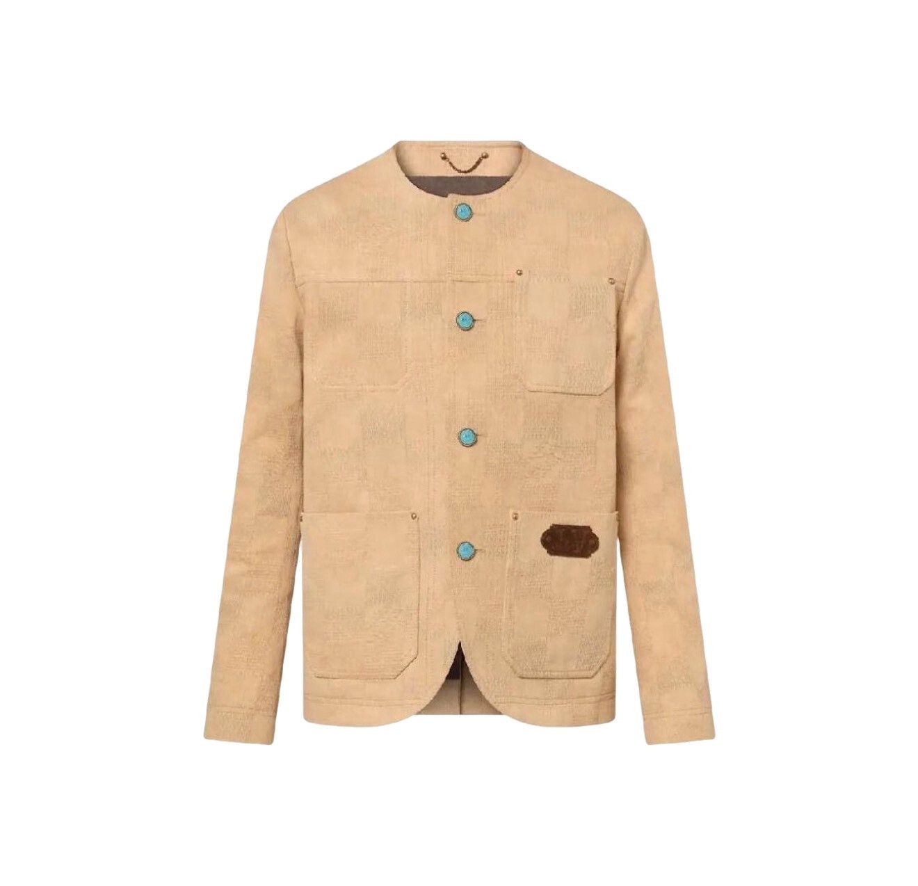 Louis Vuitton Louis Vuitton Damier Turquoise Button Jacket 52 Size US L / EU 52-54 / 3 - 1 Thumbnail