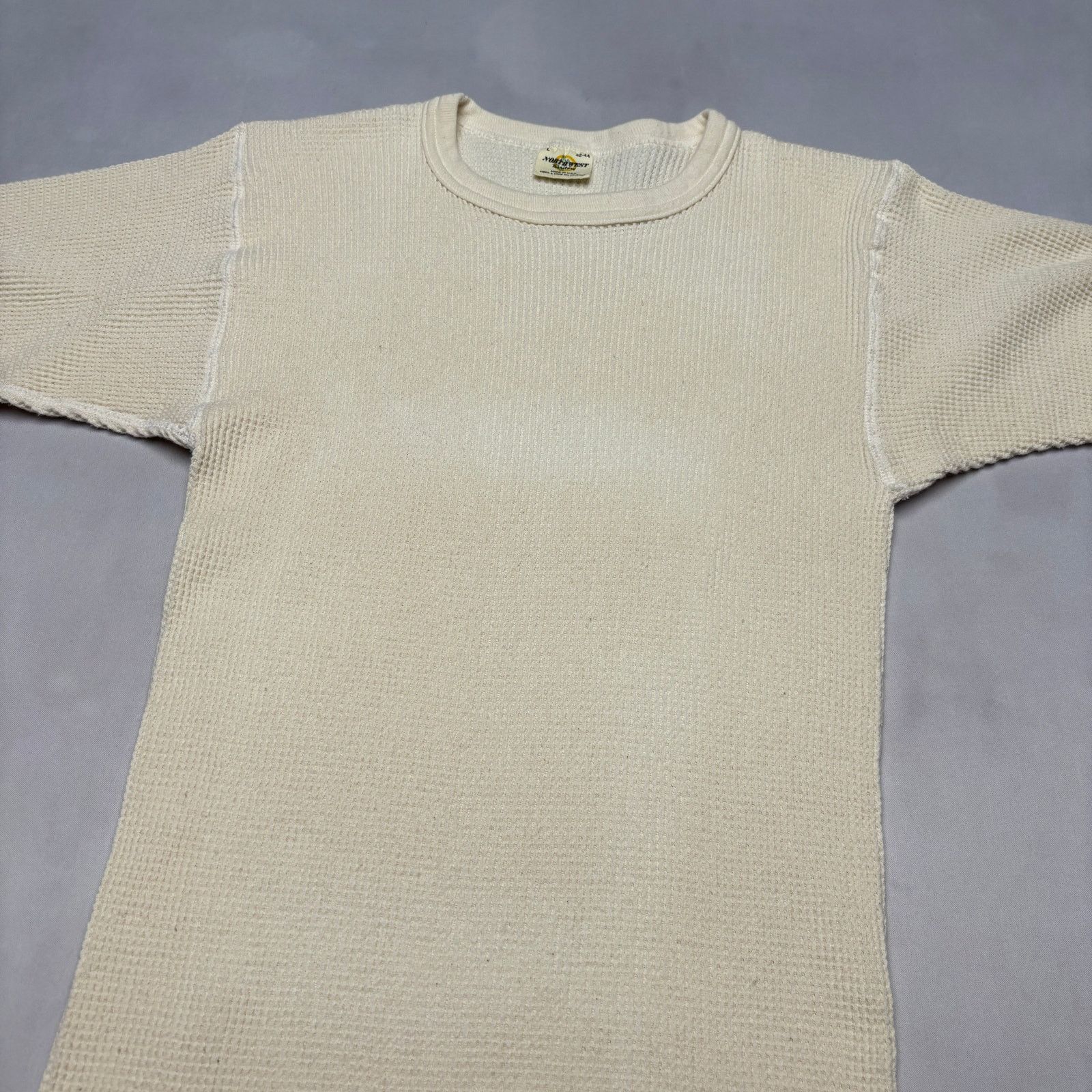 Northwest Territory × Vintage Vintage 70s Thermal Waffle Shirt Large Grunge Kurt Cobain Size US L / EU 52-54 / 3 - 7 Thumbnail