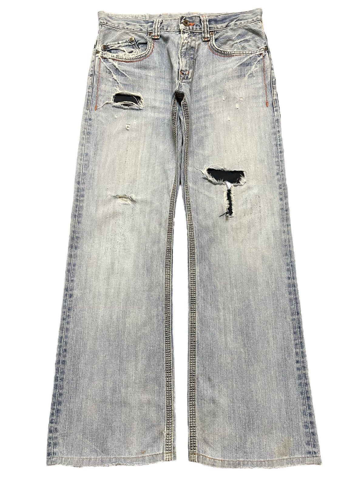 Edwin XV Exclusive Buckle Light Faded Wash Baggy Wide Leg