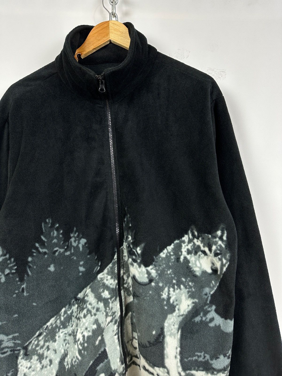 Native Vintage Wolfs Fluffy Fleece All Over Print Jacket Size US XL / EU 56 / 4 - 5 Thumbnail