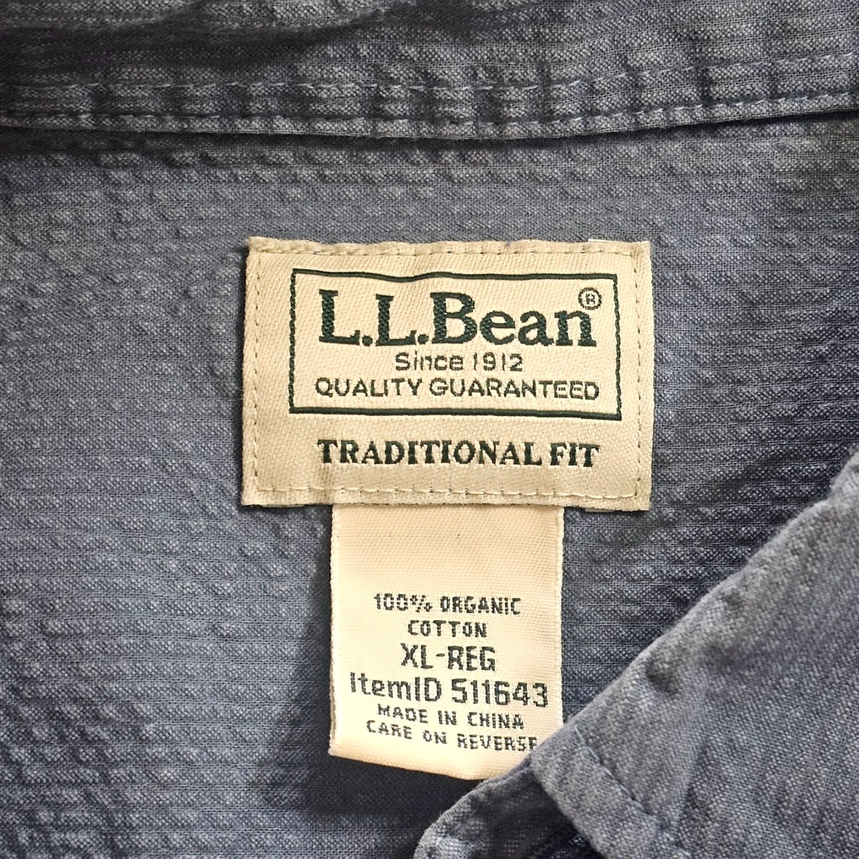 Vintage LL Bean Shirt Mens XL Blue Button Long Sleeve Traditional Career Classic Size US XL / EU 56 / 4 - 3 Thumbnail