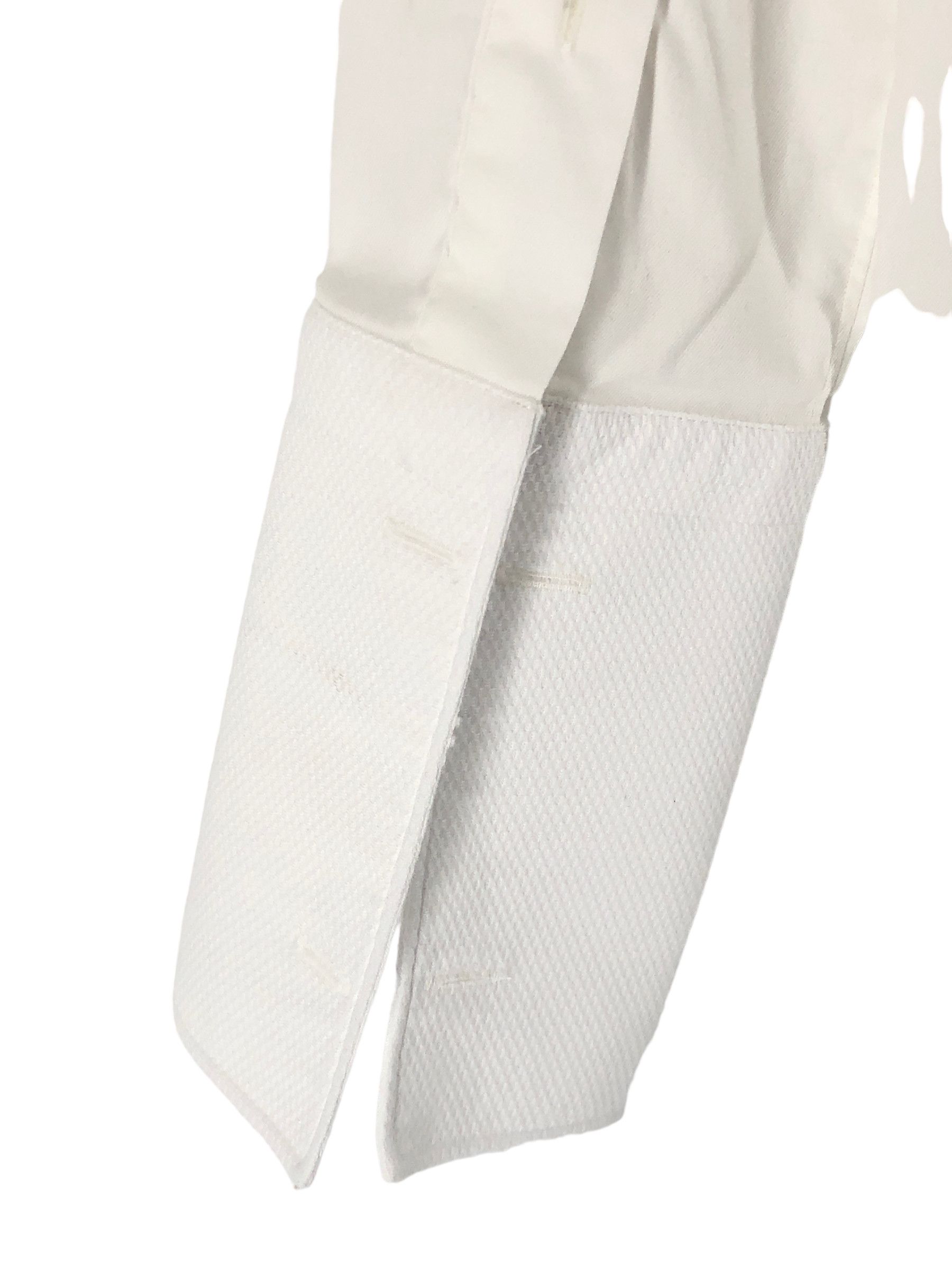 Cotton White Formal Solid Slim Fit Shirt Size L