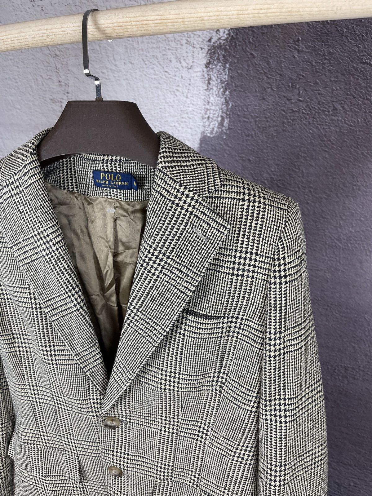 Polo Ralph Lauren Polo Ralph Lauren 100% Silk grey checkered blazer coat Size M / US 6-8 / IT 42-44 - 7 Thumbnail