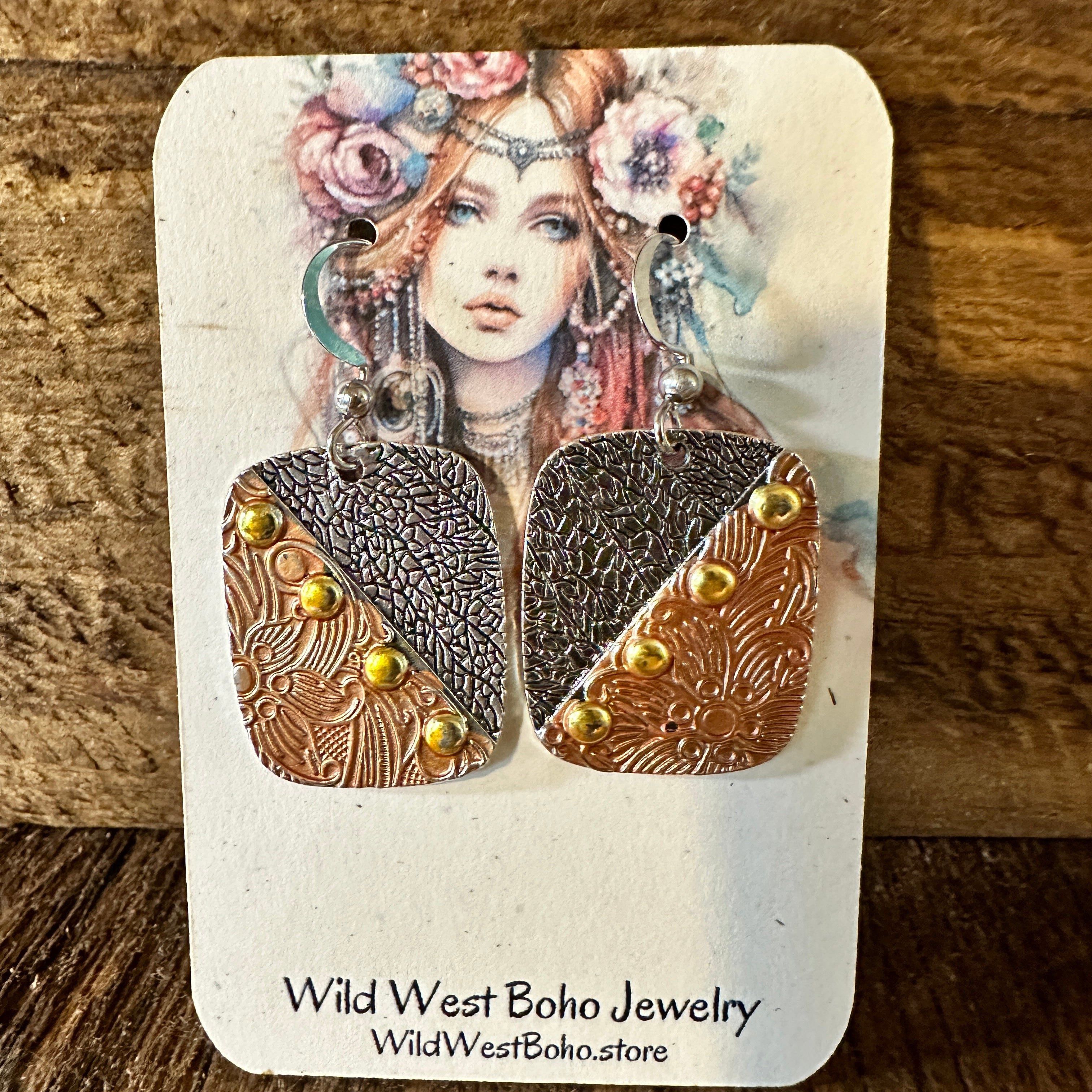 Other Handmade Bohemian Chic Copper Dangle Earring, Retro Ethnic S Size ONE SIZE - 9 Thumbnail