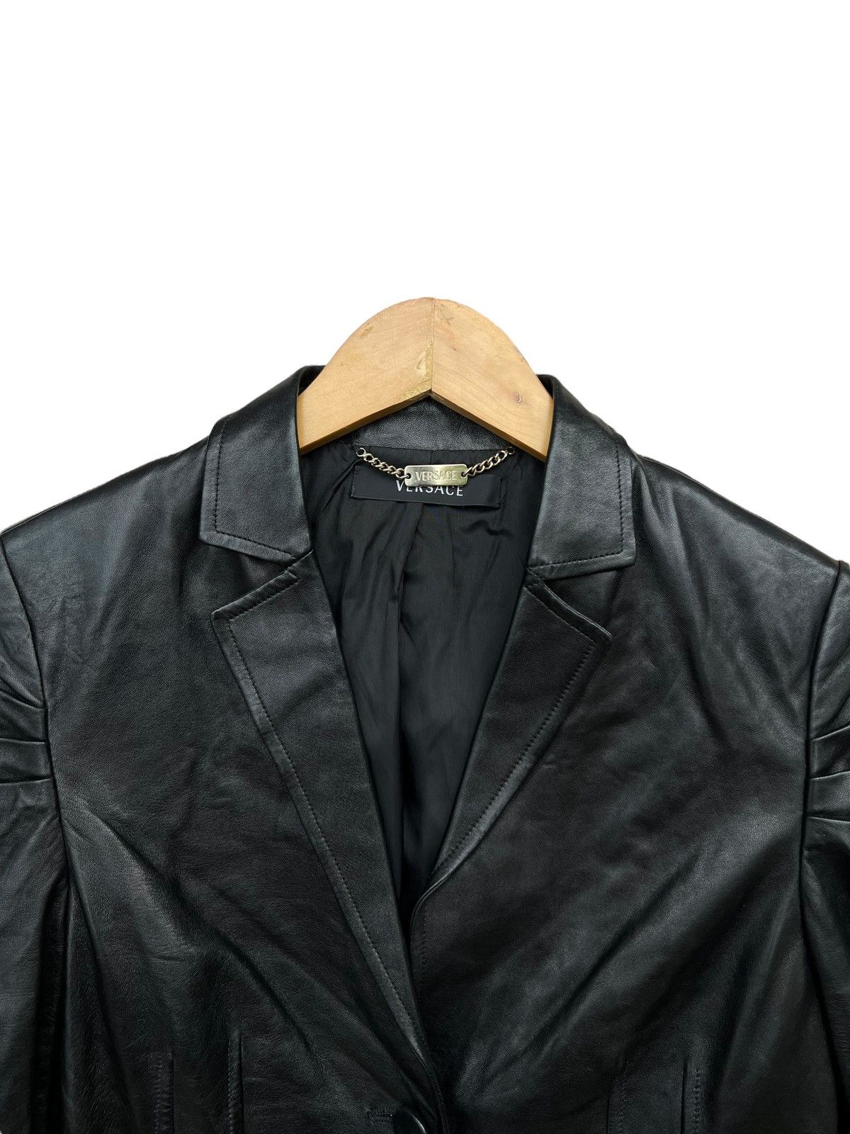 Versace × Versace Jeans Couture Versace Leather Jacket Size S / US 4 / IT 40 - 4 Thumbnail