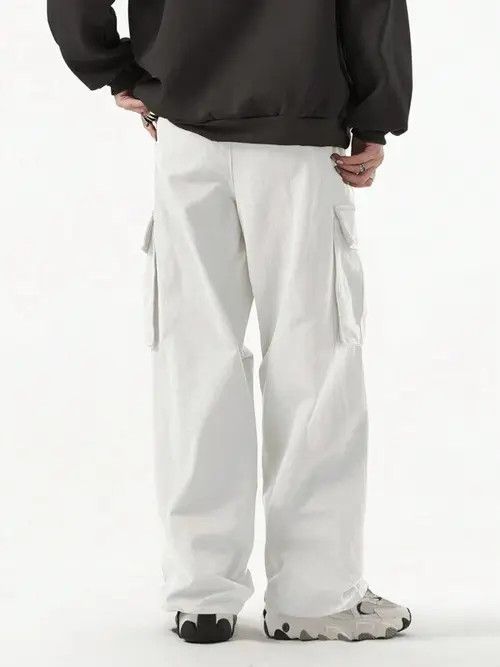 Designer Washed Distressed Cargo Loose Fit Pants Size US 30 / EU 46 - 2 Thumbnail