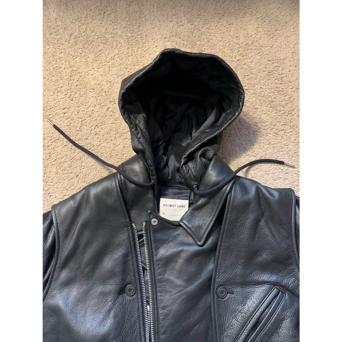 Helmut Lang HELMUT LANG BUILD OUT MOTORCYCLE LEATHER JACKET Size US XL / EU 56 / 4 - 20 Thumbnail