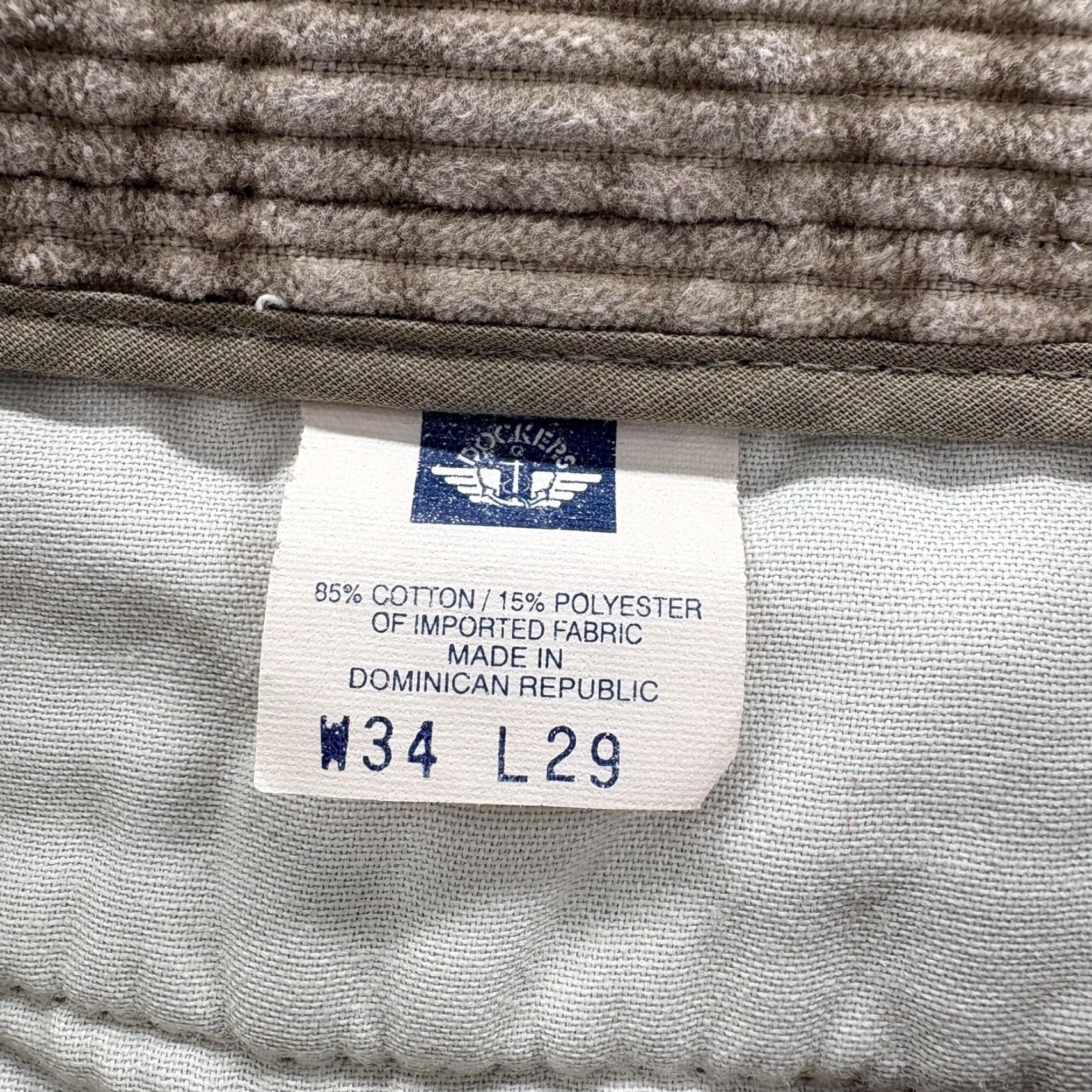 Dockers VINTAGE Dockers Khakis Corduroy Pants Mens 34x29 Beige Relaxed Pleated 90s Size US 34 / EU 50 - 5 Thumbnail