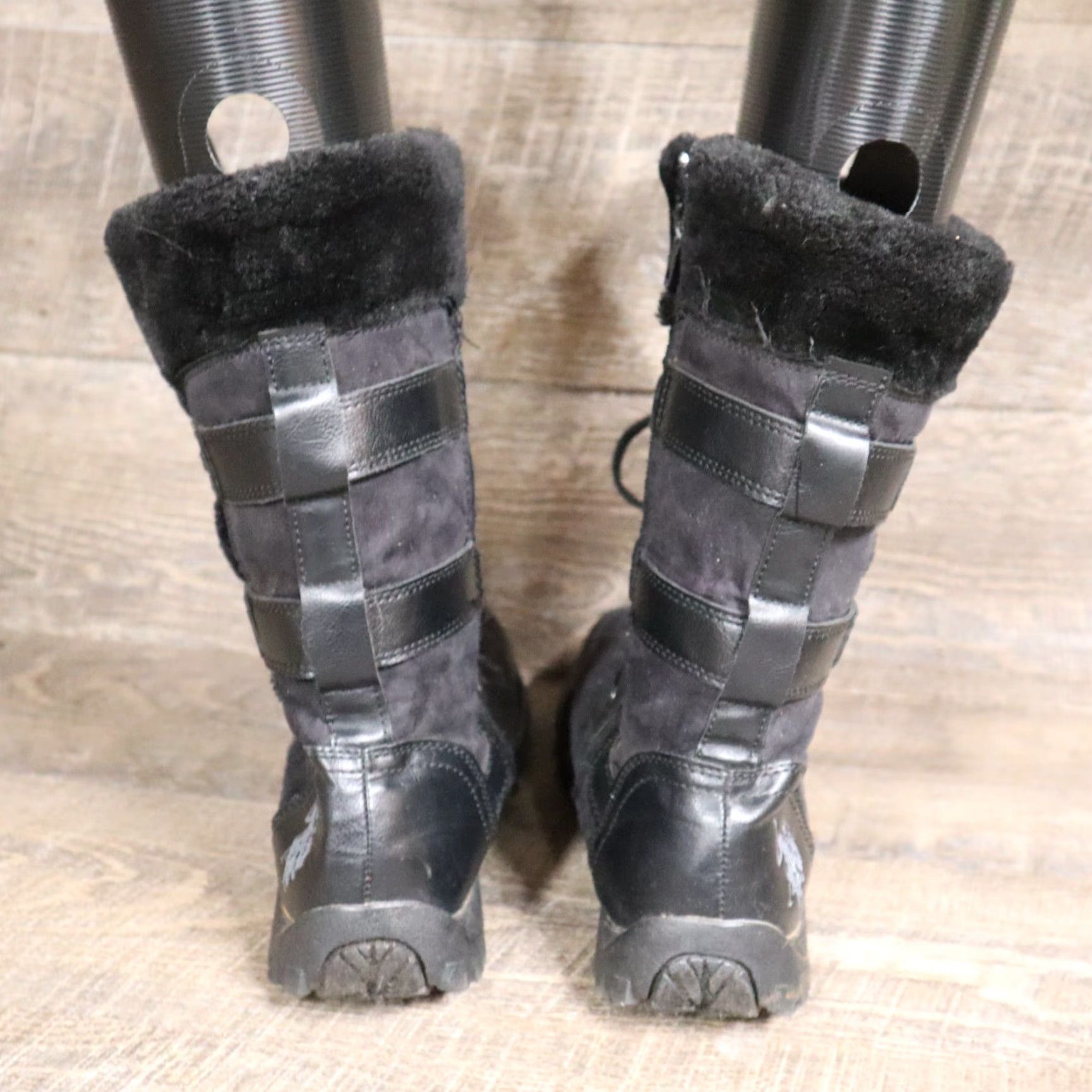 U.S. Polo Assn. US Polo Assn. Cascade Boots Women Size 8 Black Flax Fur Lined Ankle Winter Womens Size US 8 / IT 38 - 5 Thumbnail