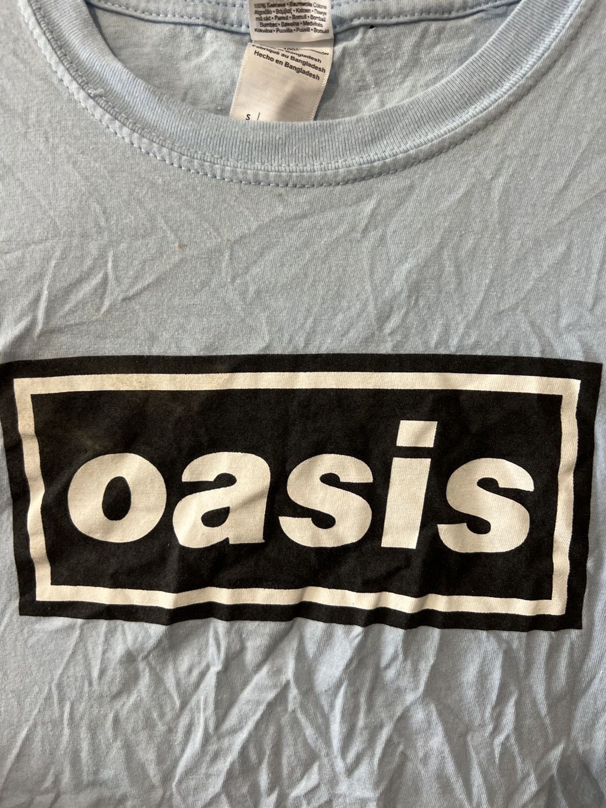 Band Tees VINTAGE OASIS DEFINITELY MAYBE BLUE AOP BOX LOGO T SHIRT Size US S / EU 44-46 / 1 - 5 Thumbnail
