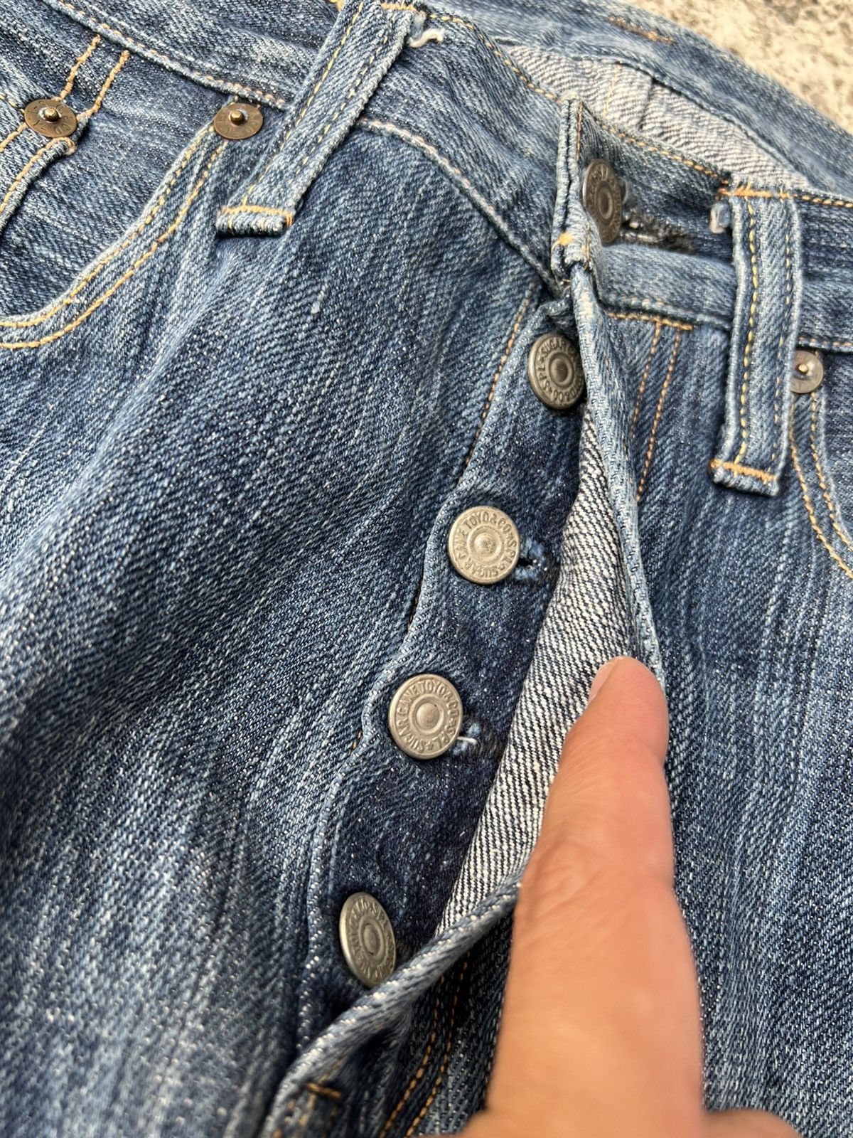 If Six Was Nine Vintage Sugar Canes Selvedge Honolulu Hawaii Distress Jean Size US 30 / EU 46 - 13 Thumbnail