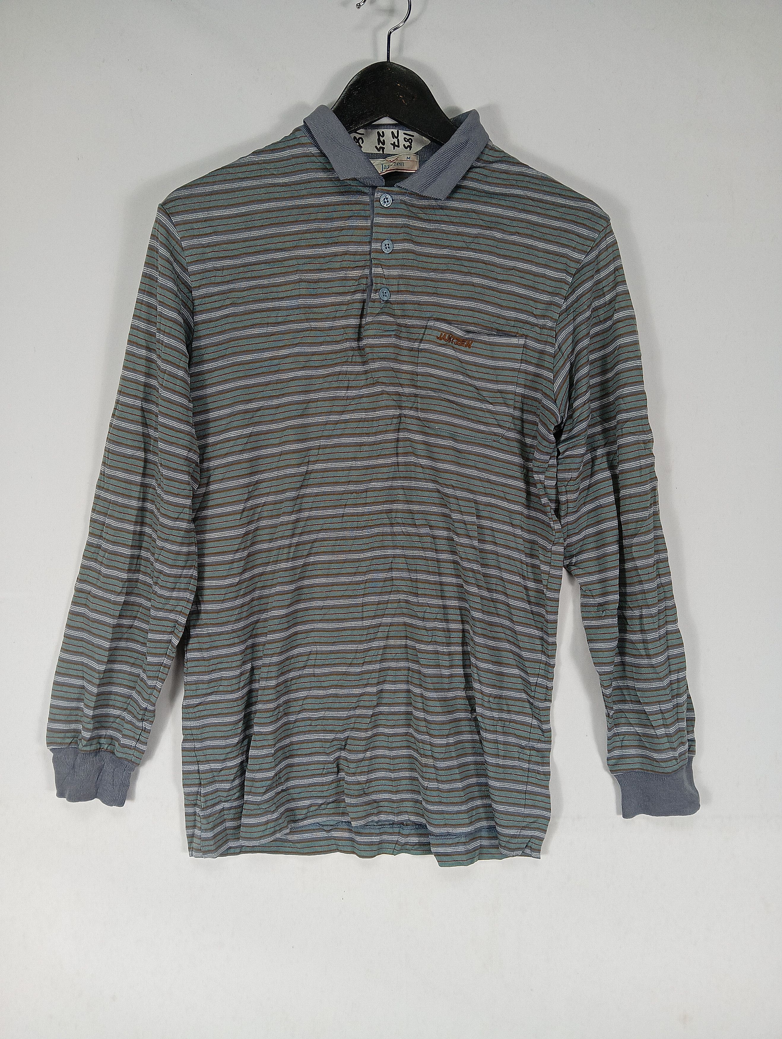 Jantzen × Vintage JANTZEN LONG SLEEVE VINTAGE TEE COLAR DISTRESSED Size US S / EU 44-46 / 1 - 1 Thumbnail