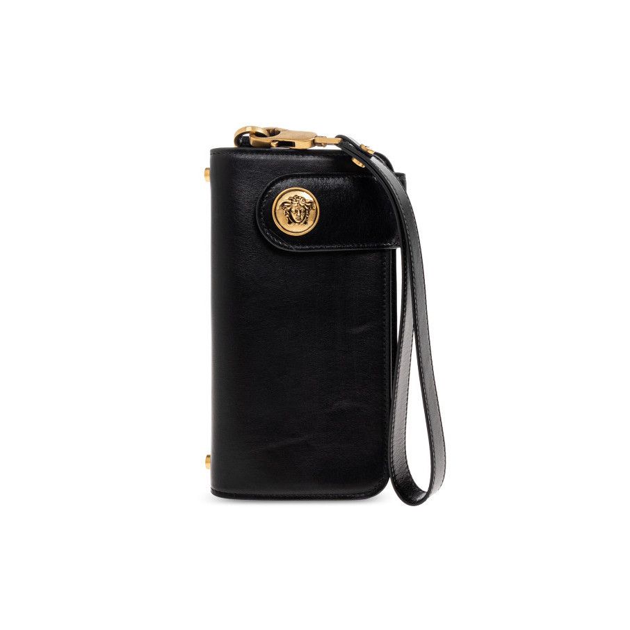 Versace VERSACE Black Leather Wrist Strap Wallet New & Authentic Size ONE SIZE - 1 Thumbnail