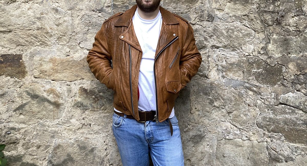 Vintage Vintage 80s Motorcycle Perfecto Leather Biker Jacket Size US L / EU 52-54 / 3 - 2 Thumbnail