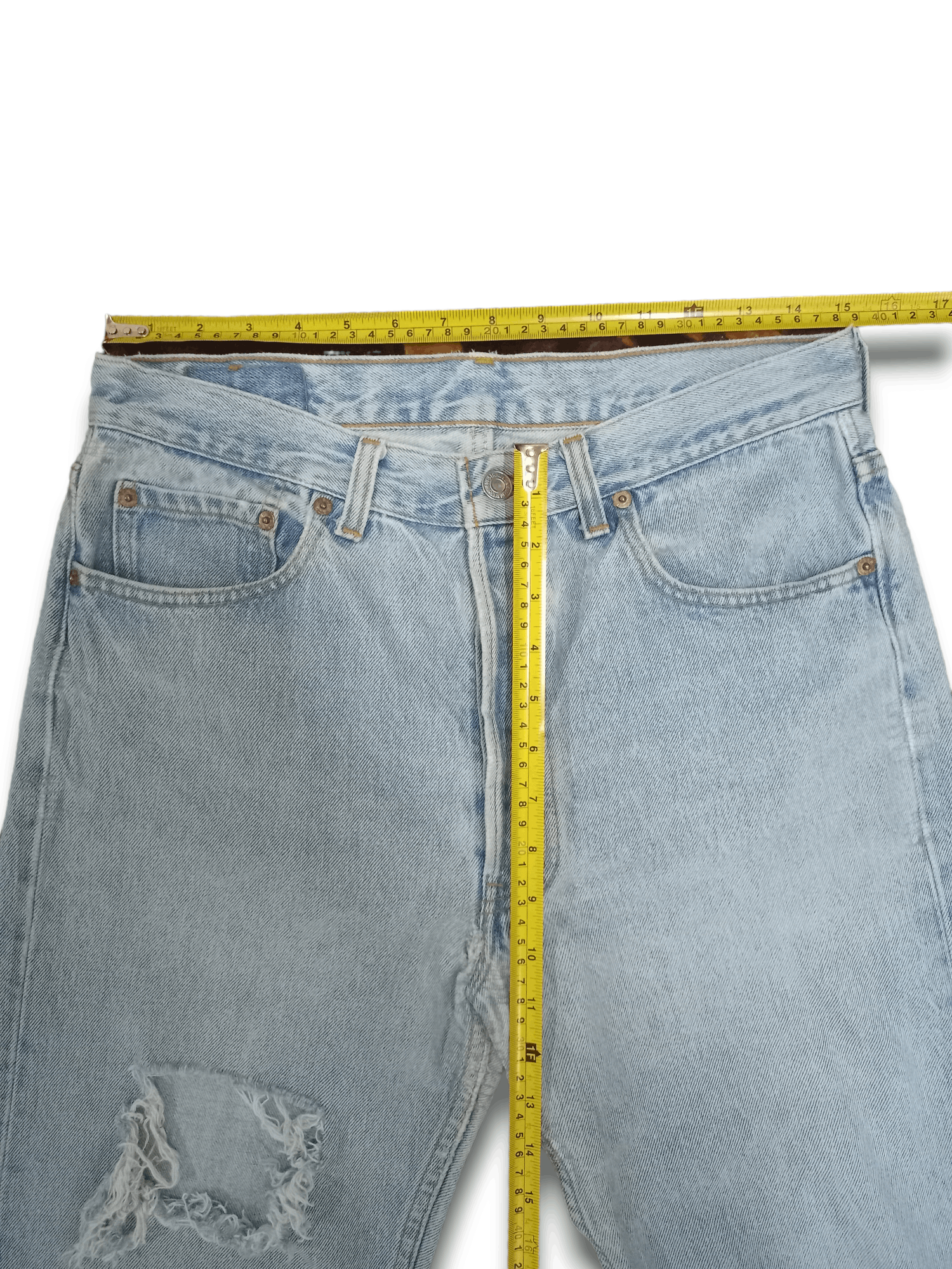 Levi's × Levi's Vintage Clothing Vintage 90s Levis 501 Distressed Loose Jeans 30x29 Size US 30 / EU 46 - 9 Thumbnail