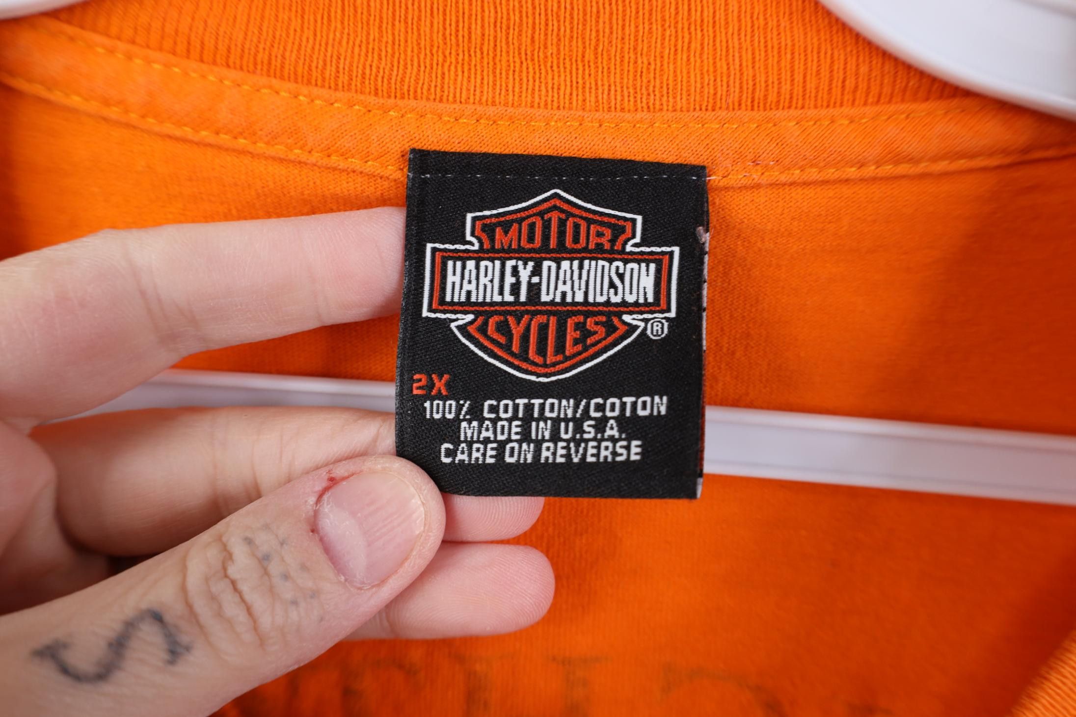 Harley Davidson Vintage Y2K 2001 Harley Davidson Dragon Long Sleeve T-Shirt Size US XXL / EU 58 / 5 - 6 Thumbnail