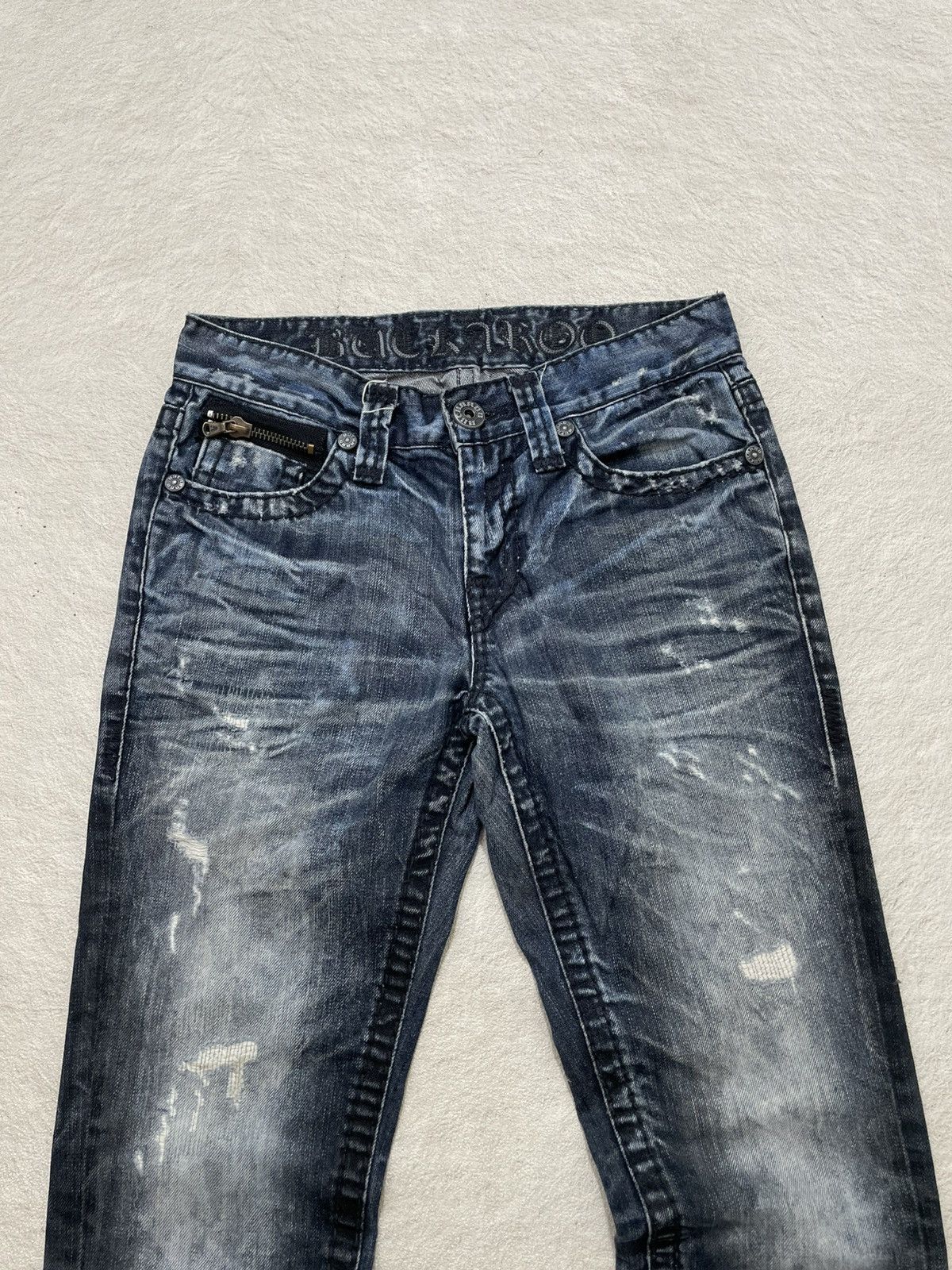 Undercover 2000s Kapital Heavy Distressed Wash Jeans Y2K Ifsix LGB Y’s Size 28" / US 6 / IT 42 - 2 Thumbnail