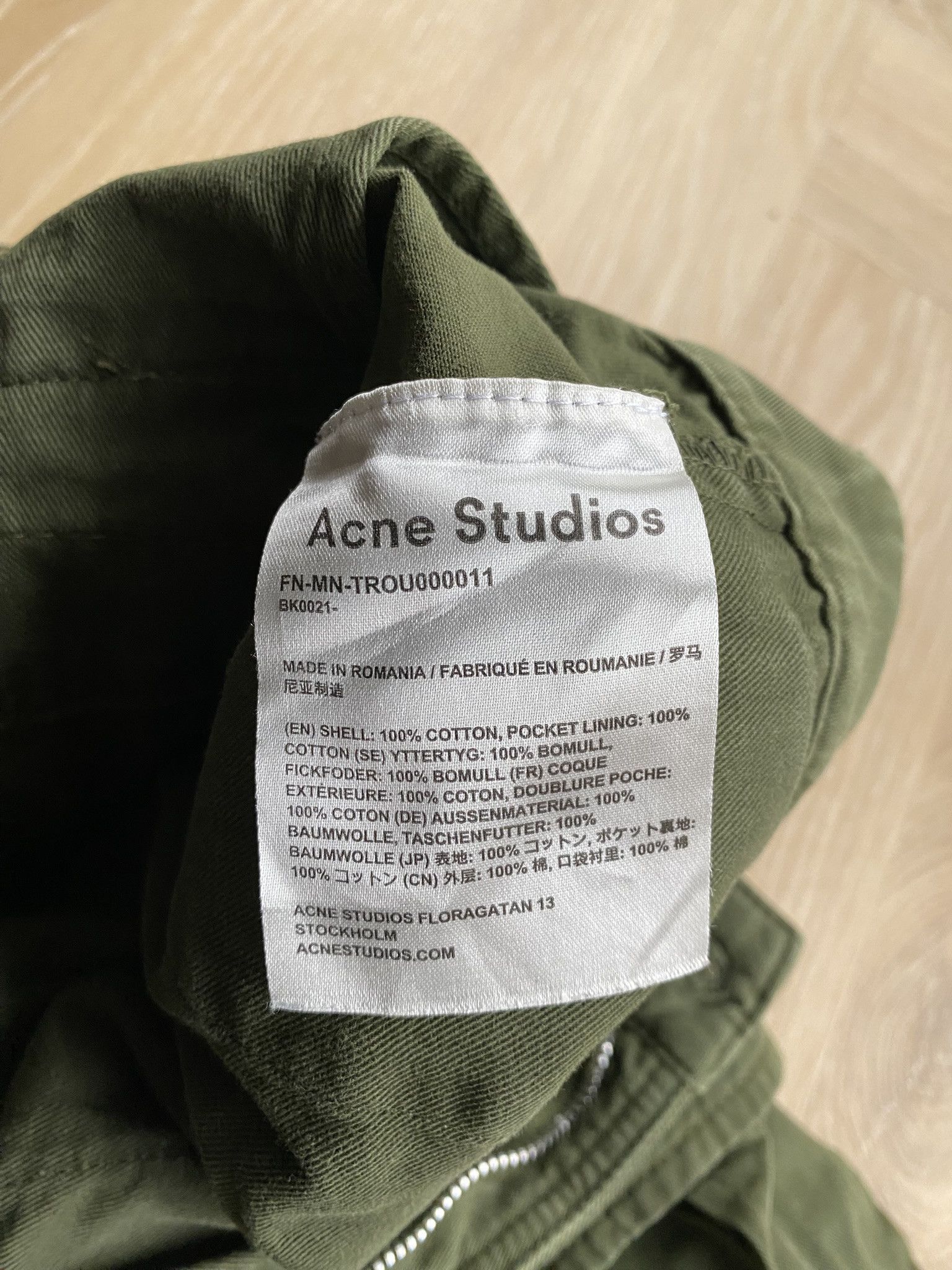 Acne Studios 50/L - Cargo Trousers - Hunter Green Size US 34 / EU 50 - 11 Thumbnail