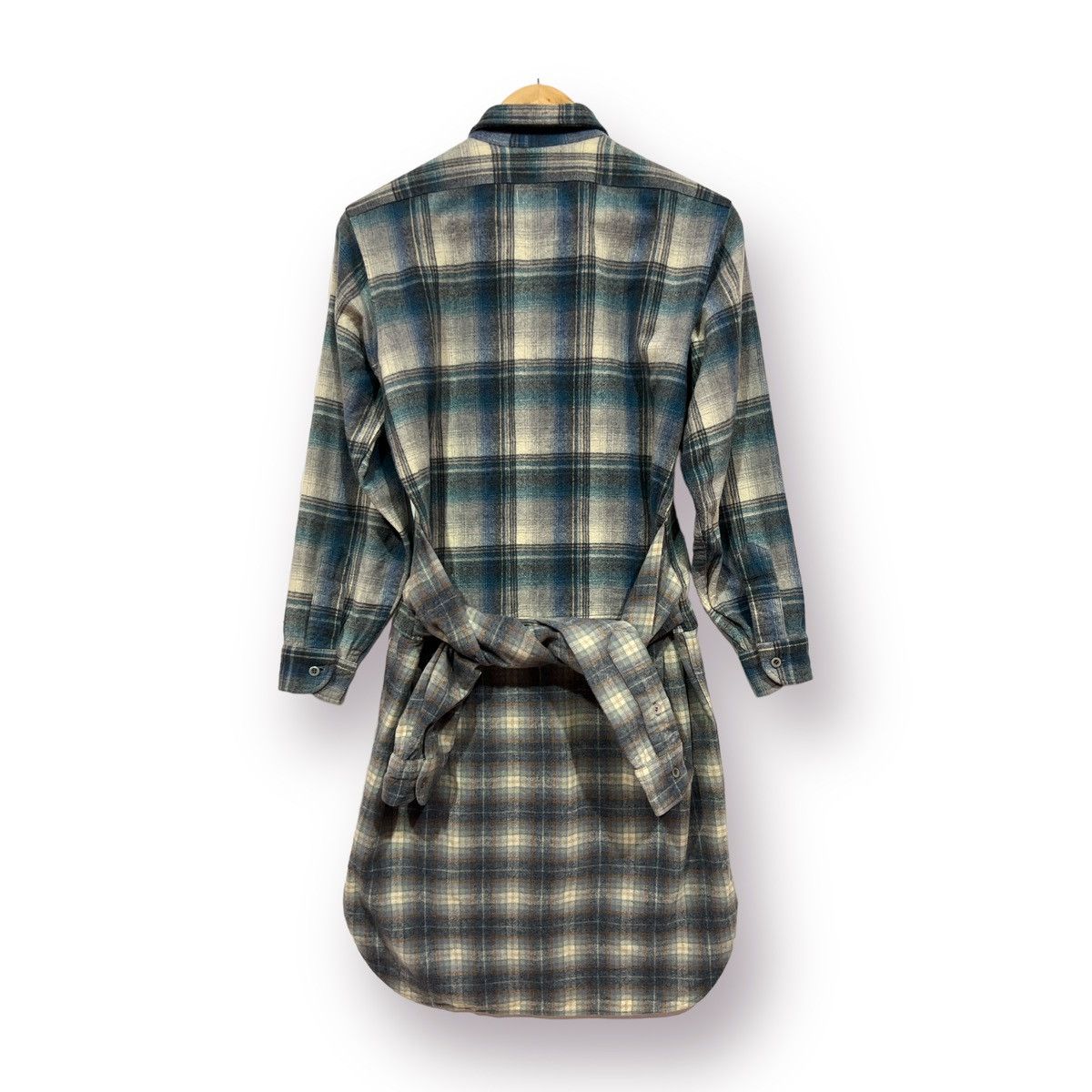 Pendleton × Vintage Pandleton shadow plaid tying waist front dress Size M / US 6-8 / IT 42-44 - 10 Thumbnail