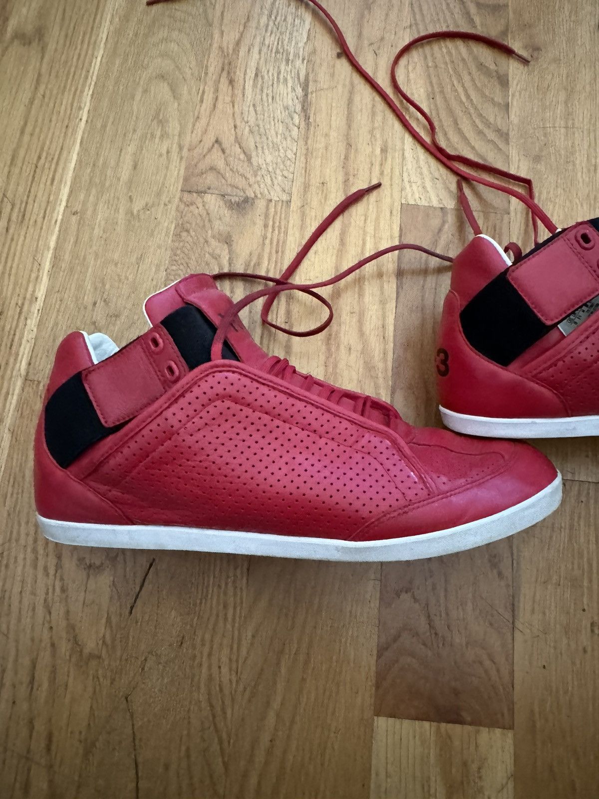 Y-3 Y-3 Red Mid Top Sneaker Size US 10 / EU 43 - 5 Thumbnail